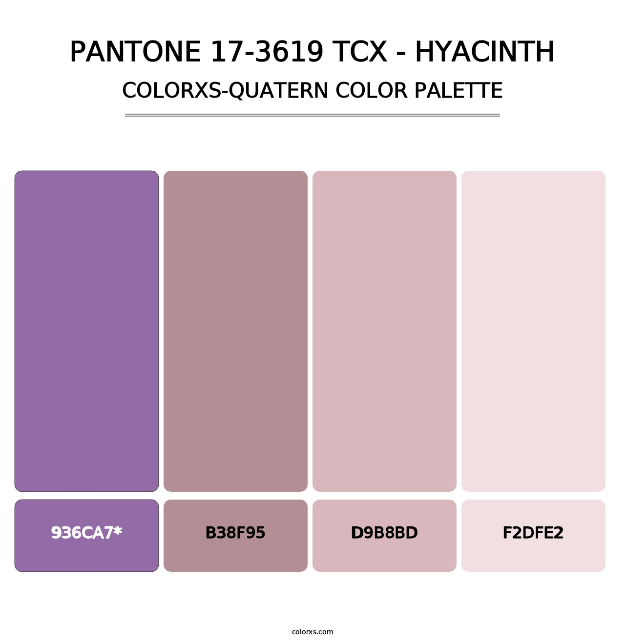 PANTONE 17-3619 TCX - Hyacinth - Colorxs Quatern Palette