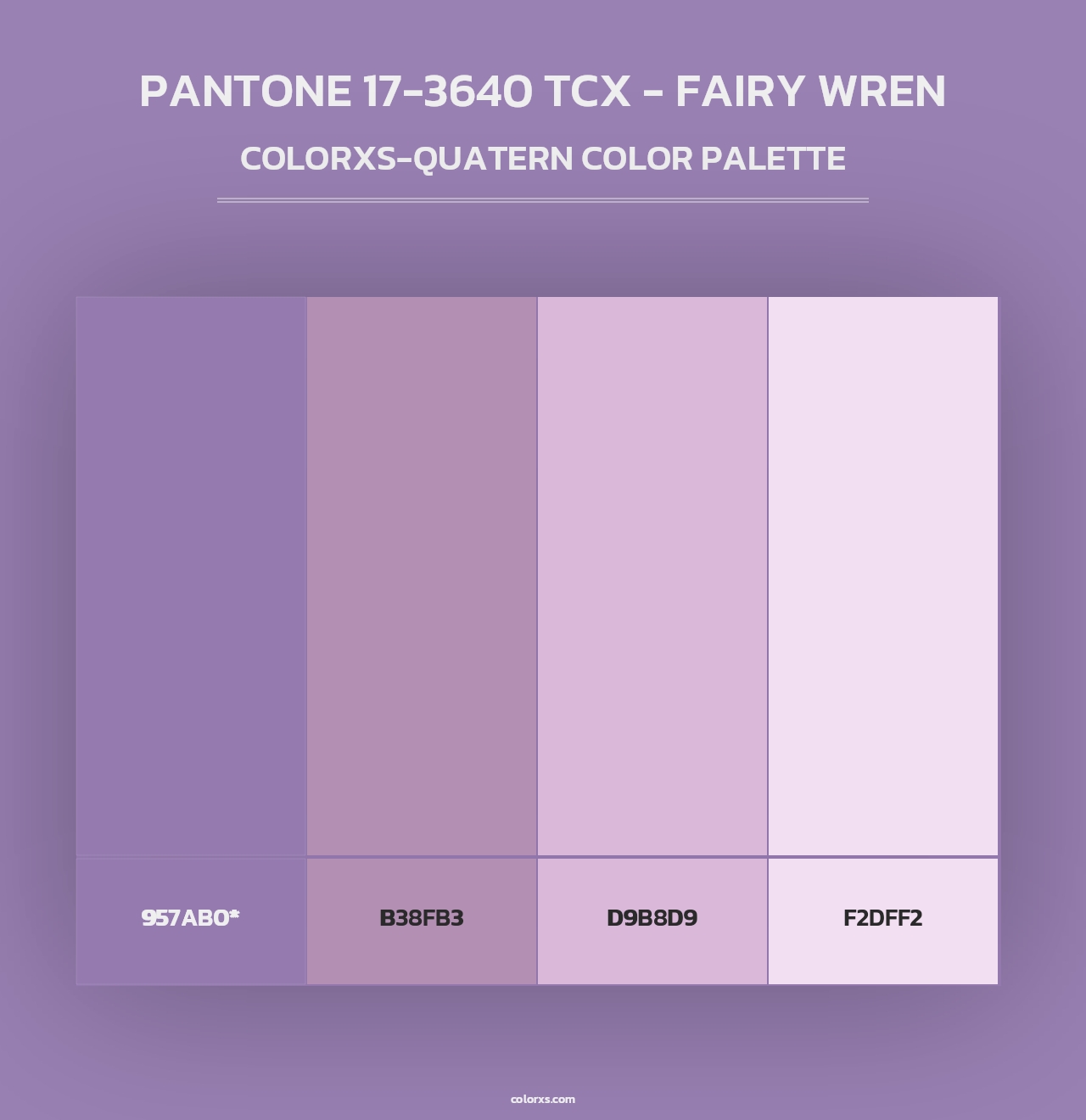 PANTONE 17-3640 TCX - Fairy Wren - Colorxs Quad Palette