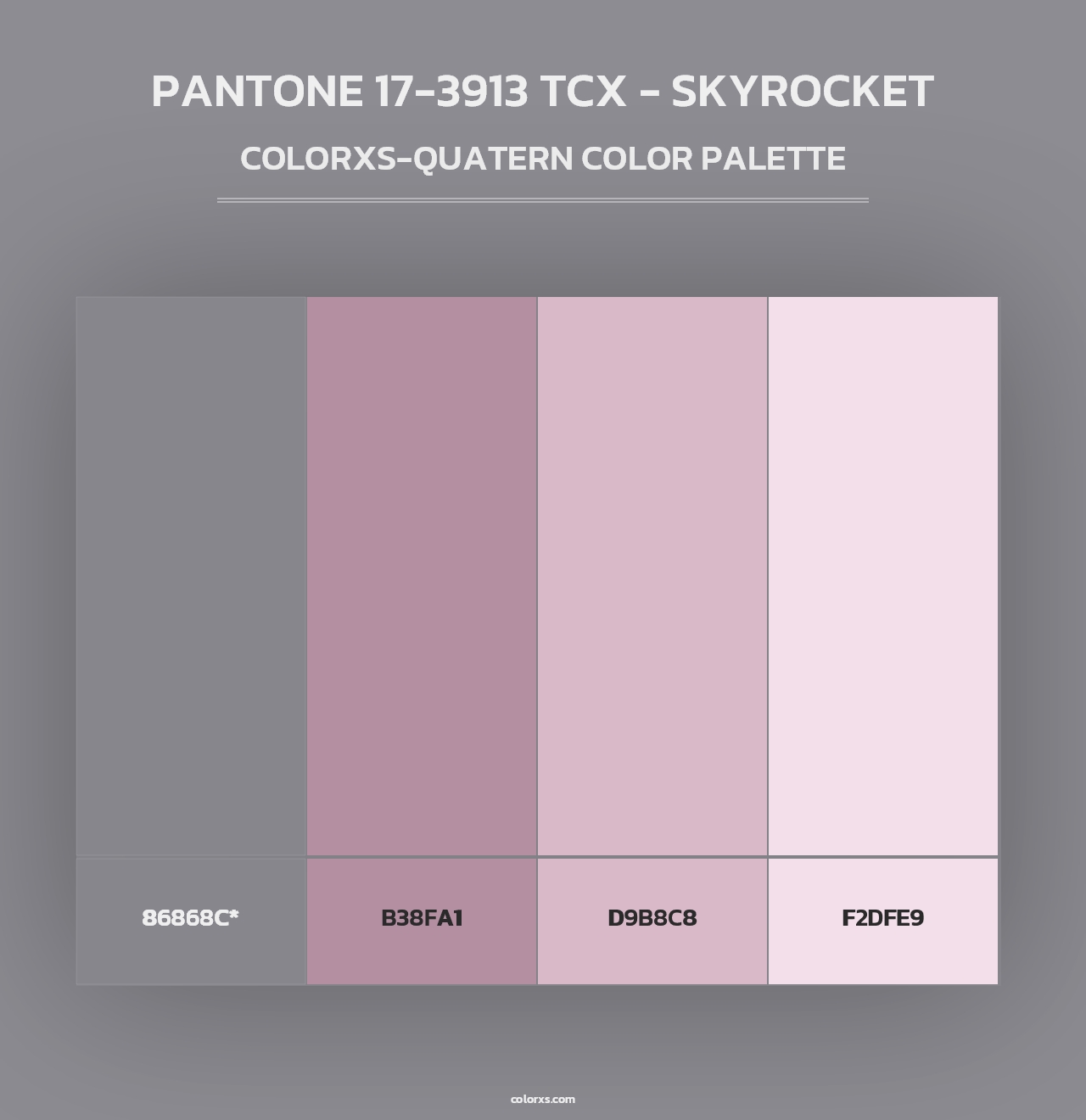 PANTONE 17-3913 TCX - Skyrocket - Colorxs Quad Palette