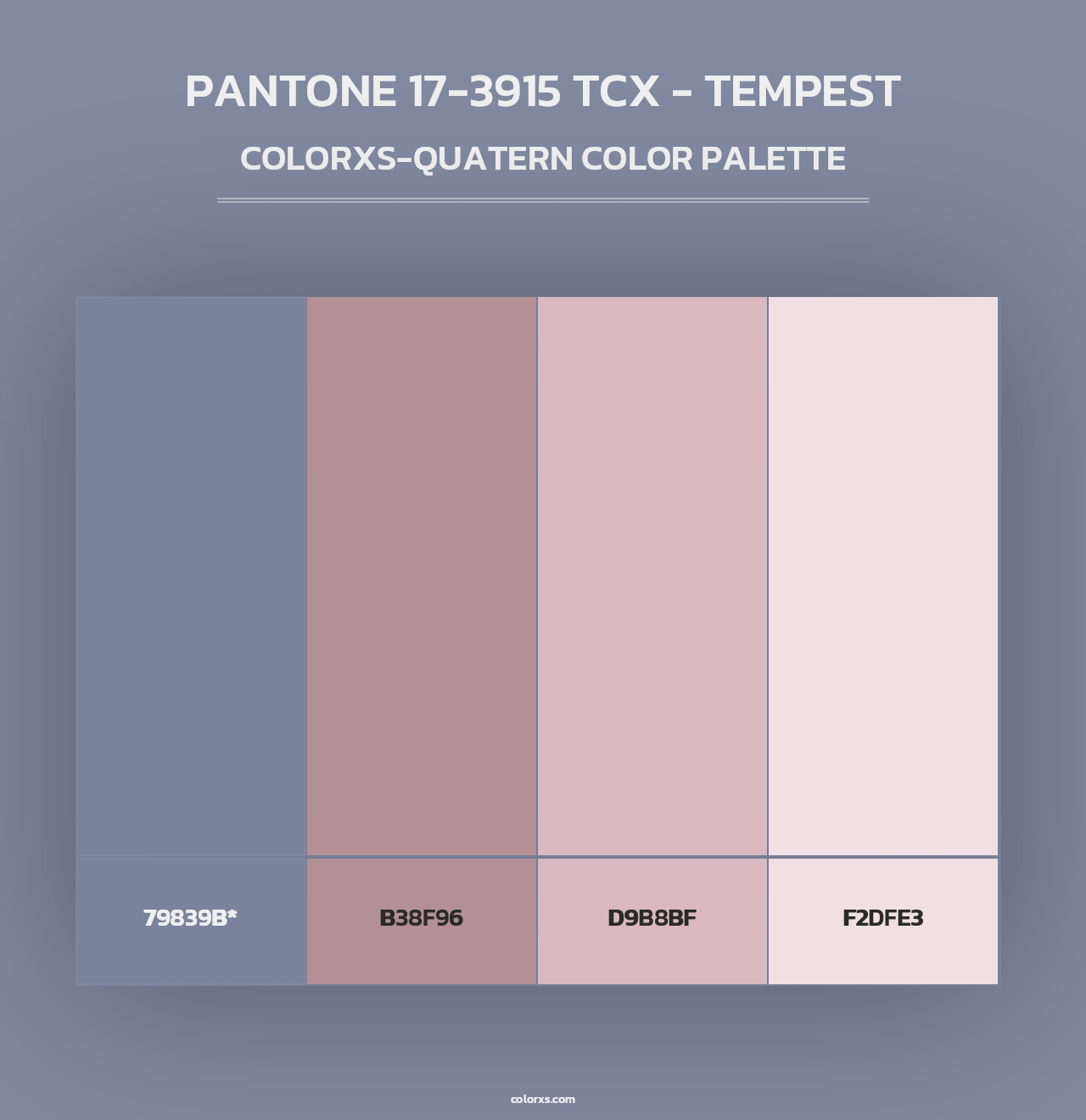PANTONE 17-3915 TCX - Tempest - Colorxs Quad Palette