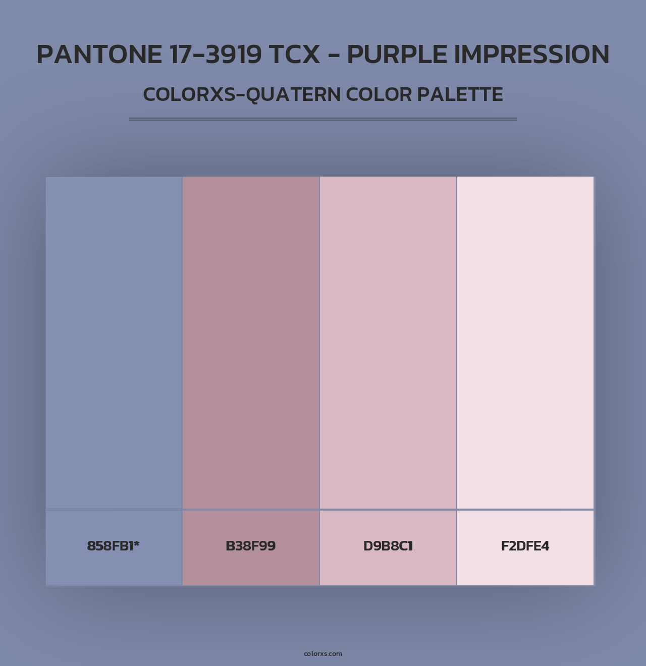 PANTONE 17-3919 TCX - Purple Impression - Colorxs Quad Palette