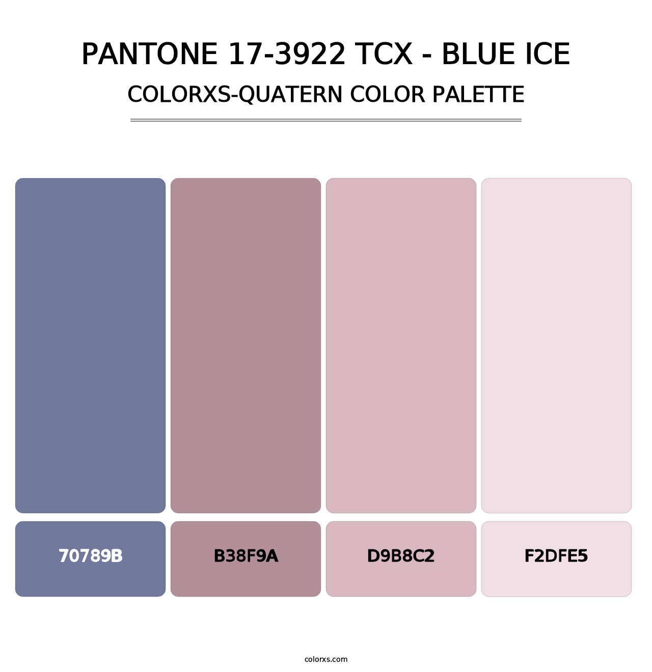 PANTONE 17-3922 TCX - Blue Ice - Colorxs Quatern Palette