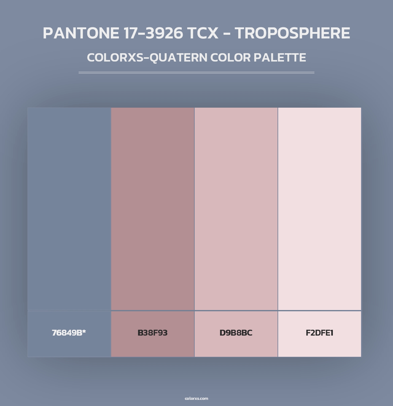 PANTONE 17-3926 TCX - Troposphere - Colorxs Quad Palette