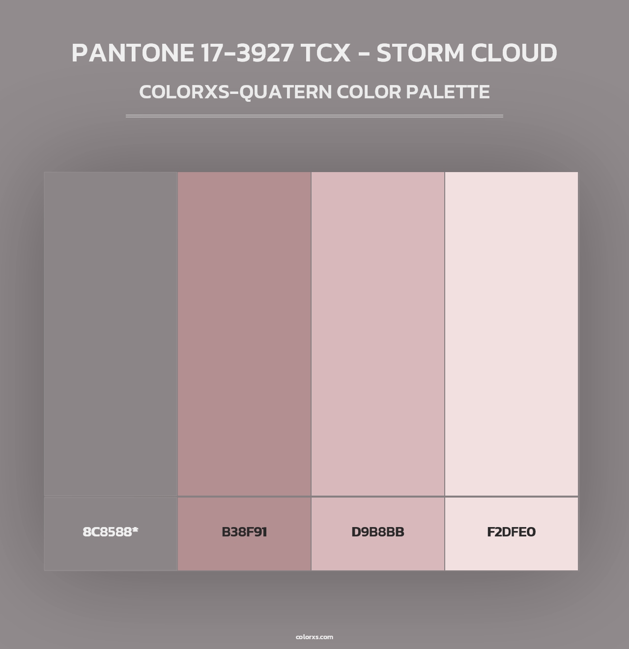 PANTONE 17-3927 TCX - Storm Cloud - Colorxs Quad Palette
