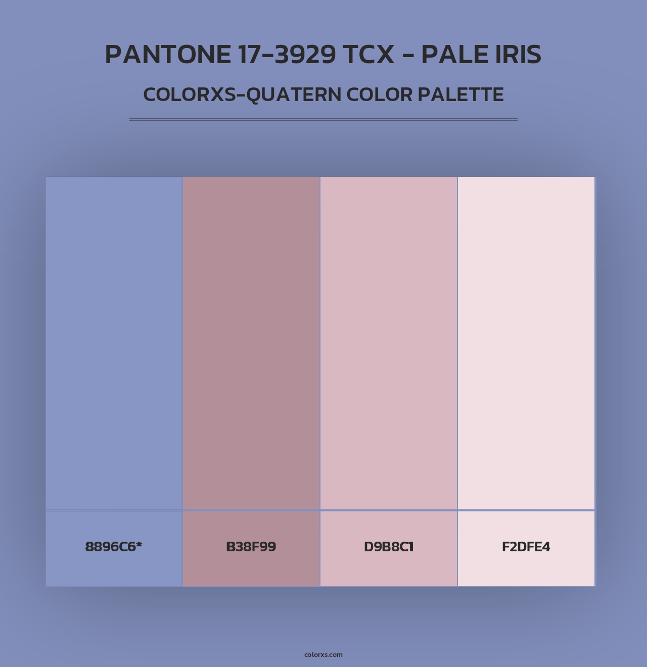 PANTONE 17-3929 TCX - Pale Iris - Colorxs Quad Palette