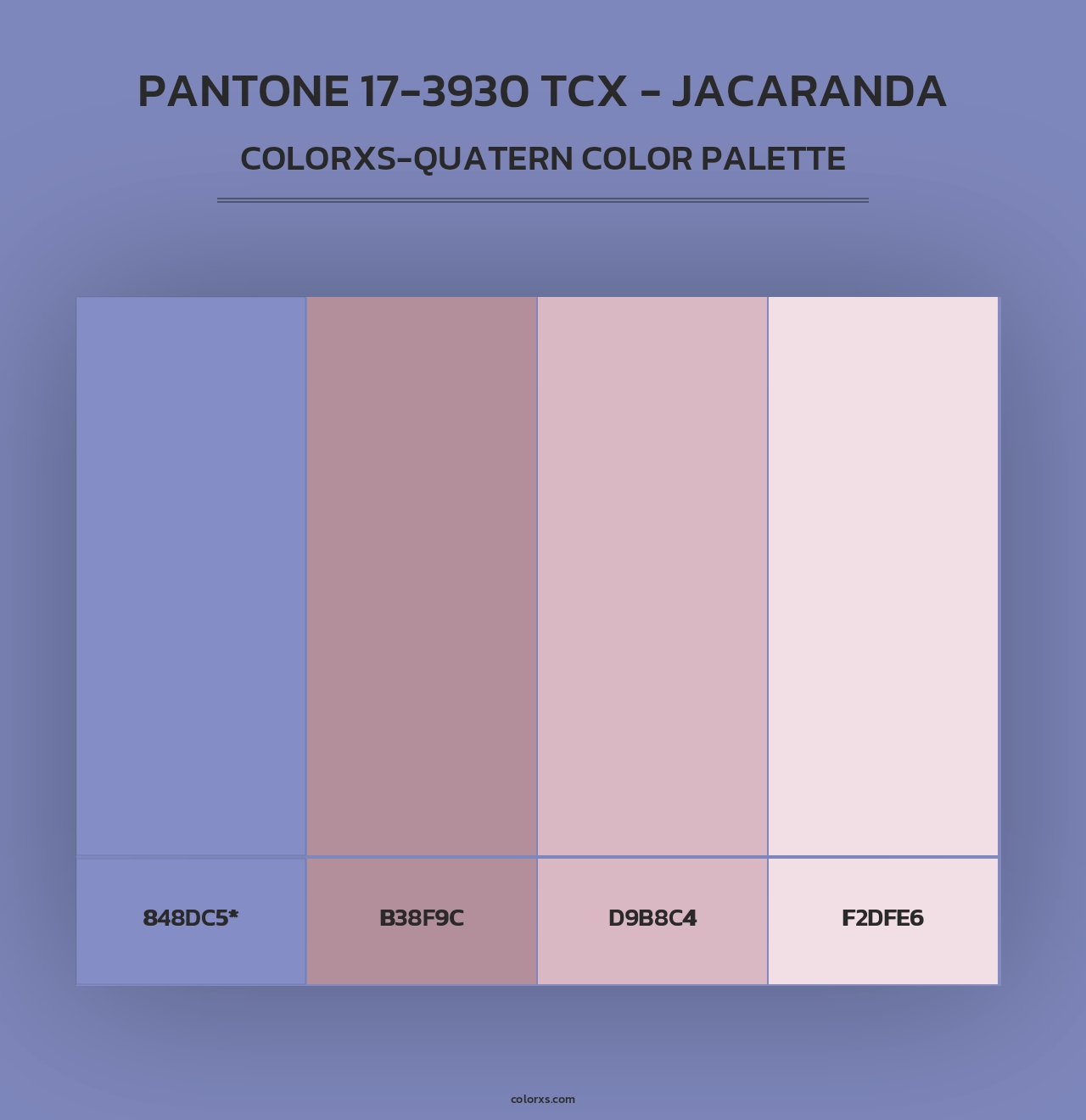PANTONE 17-3930 TCX - Jacaranda - Colorxs Quad Palette