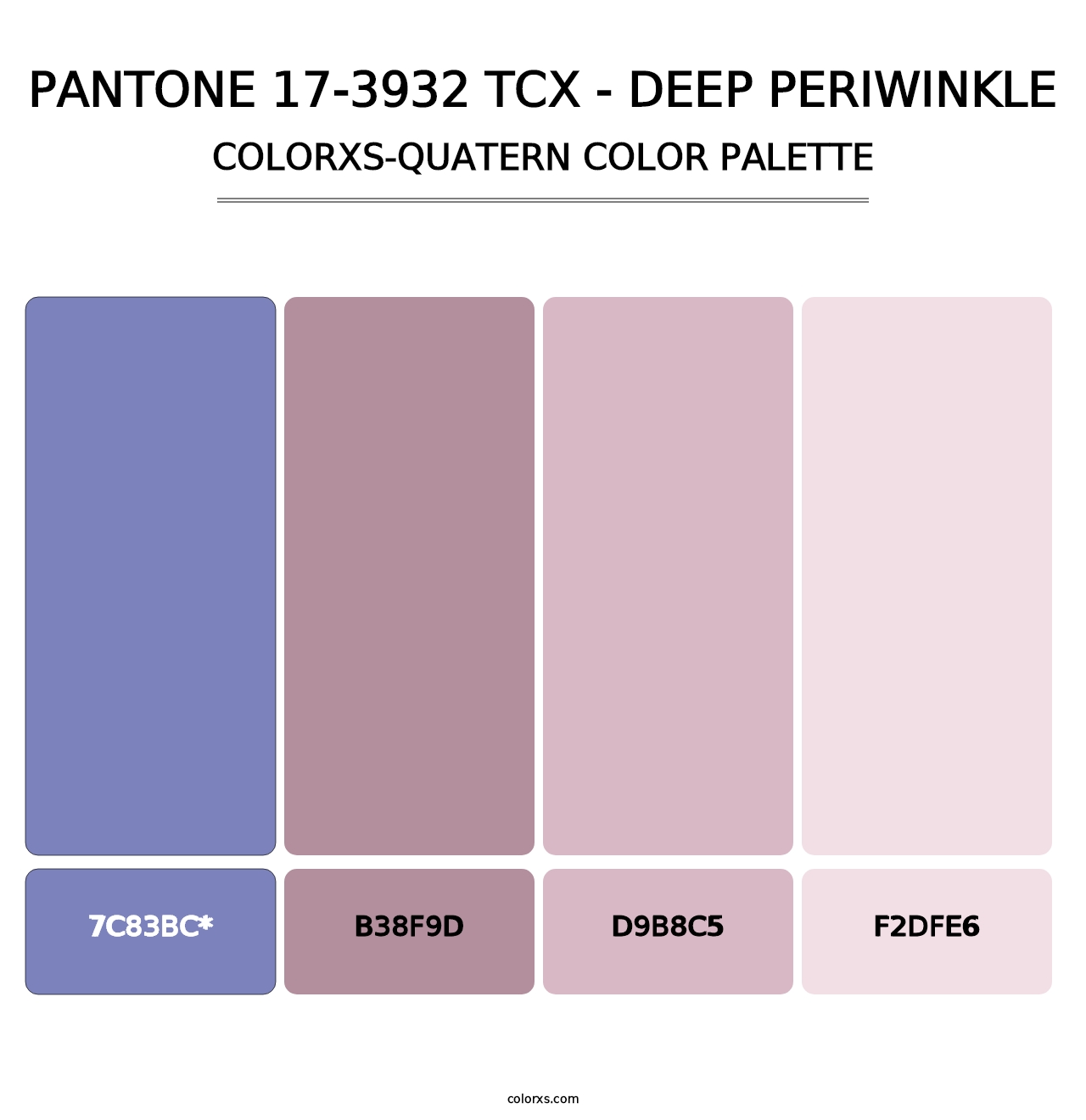 PANTONE 17-3932 TCX - Deep Periwinkle - Colorxs Quatern Palette