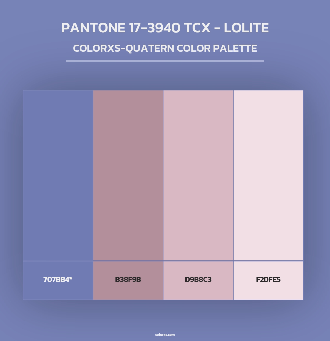 PANTONE 17-3940 TCX - lolite - Colorxs Quad Palette