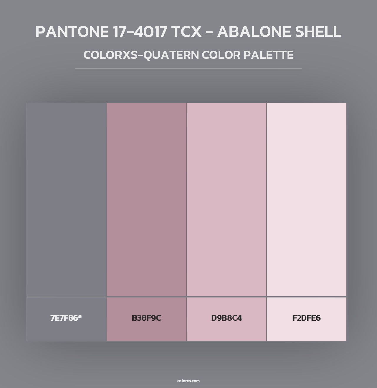 PANTONE 17-4017 TCX - Abalone Shell - Colorxs Quad Palette