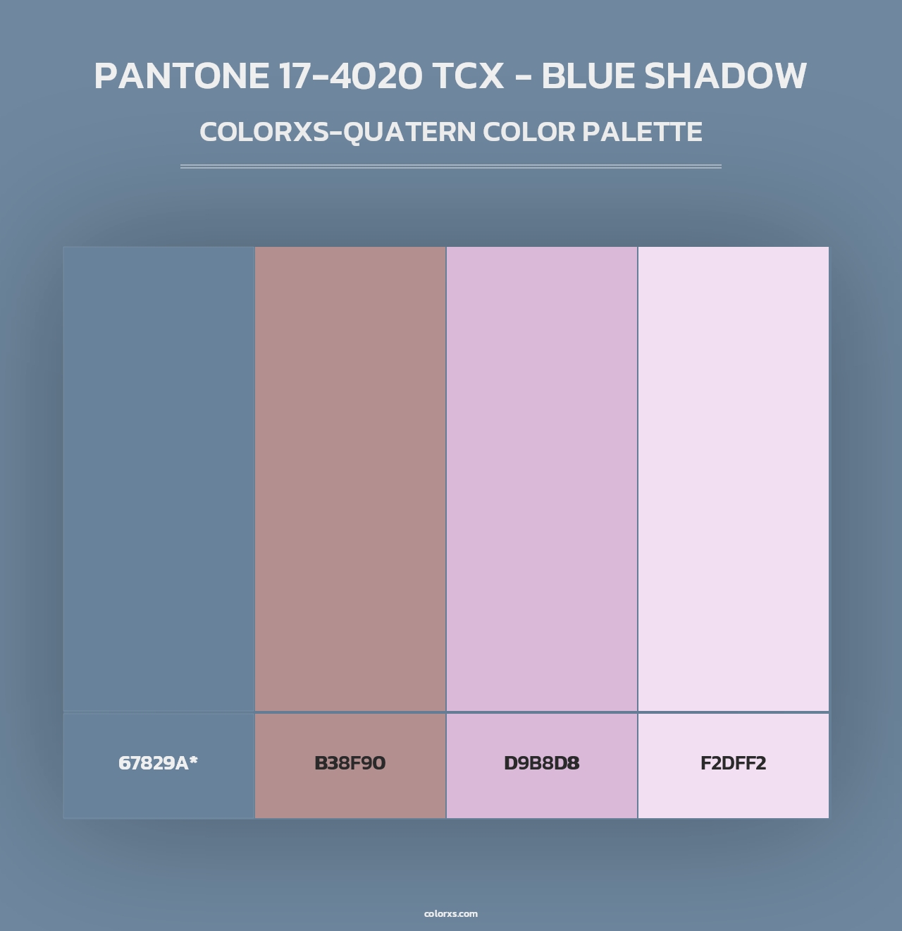 PANTONE 17-4020 TCX - Blue Shadow - Colorxs Quad Palette
