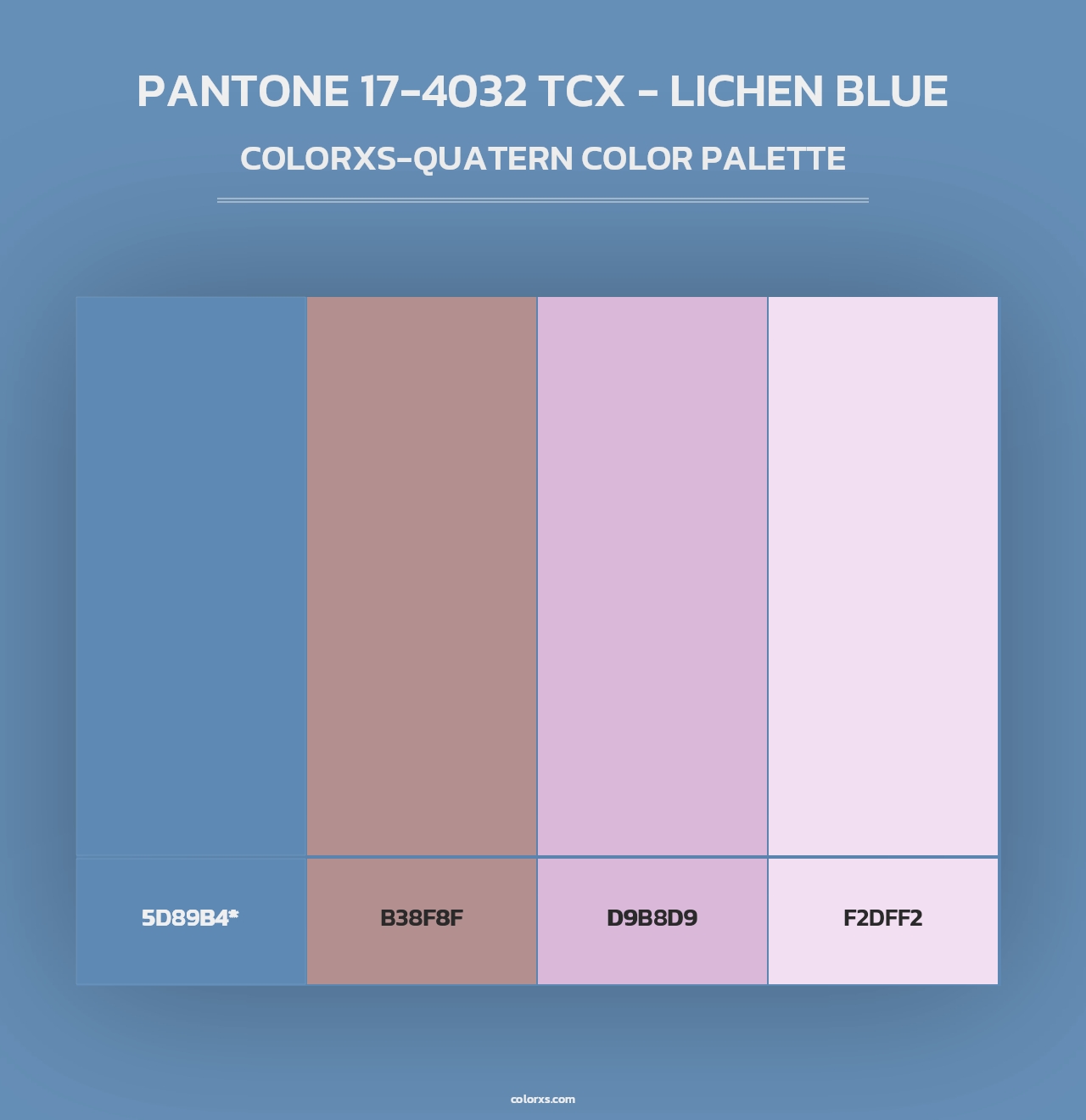 PANTONE 17-4032 TCX - Lichen Blue - Colorxs Quad Palette