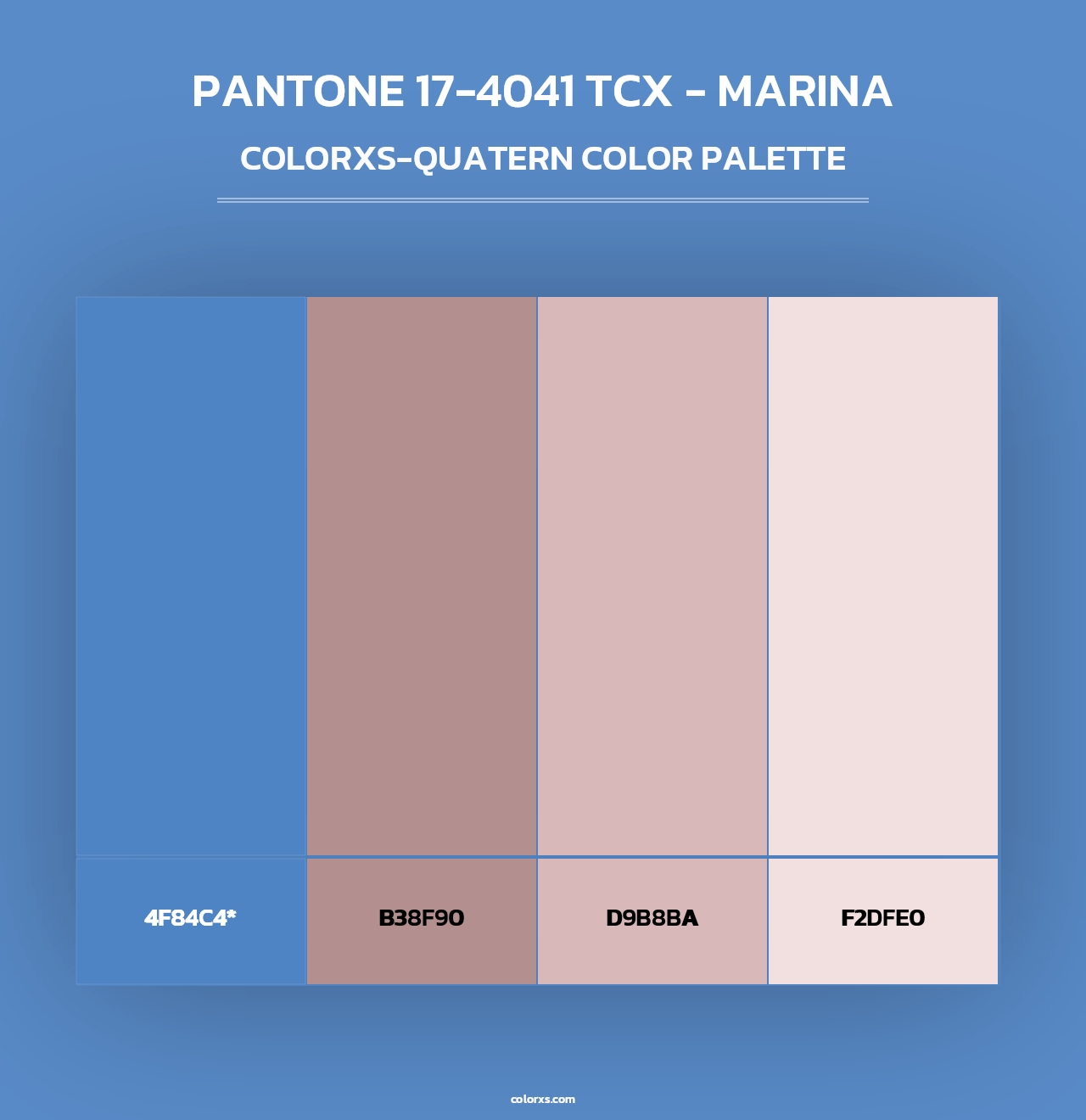 PANTONE 17-4041 TCX - Marina - Colorxs Quad Palette