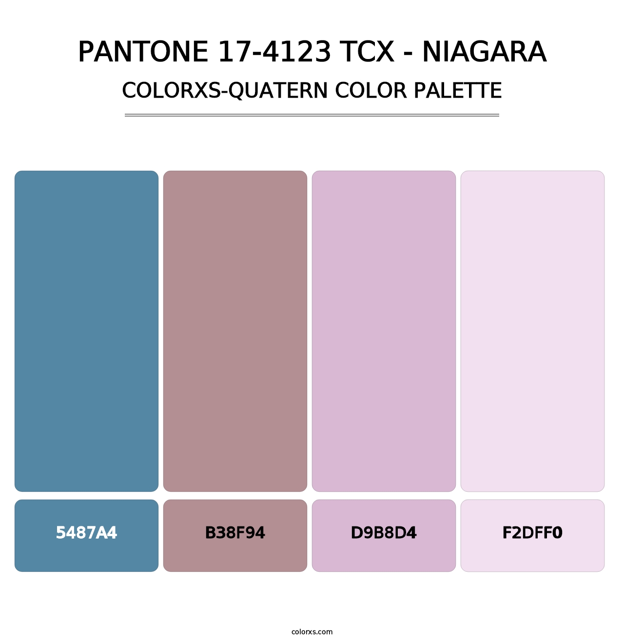 PANTONE 17-4123 TCX - Niagara - Colorxs Quatern Palette