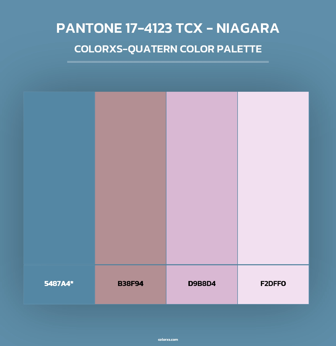 PANTONE 17-4123 TCX - Niagara - Colorxs Quad Palette