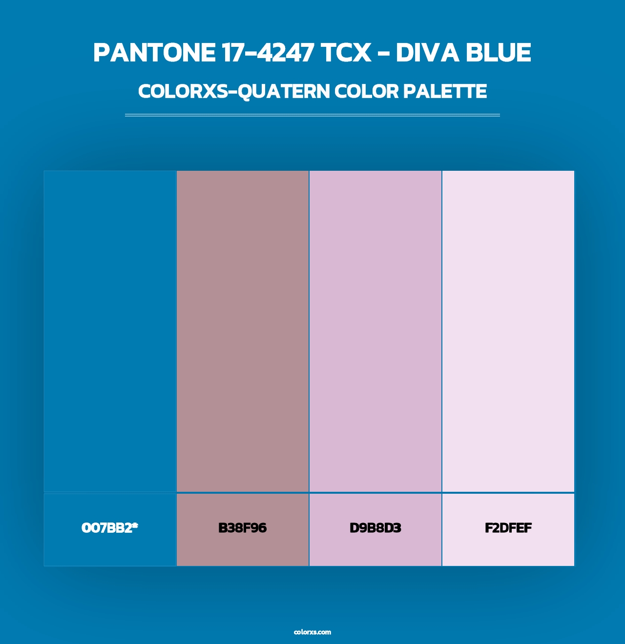 PANTONE 17-4247 TCX - Diva Blue - Colorxs Quad Palette