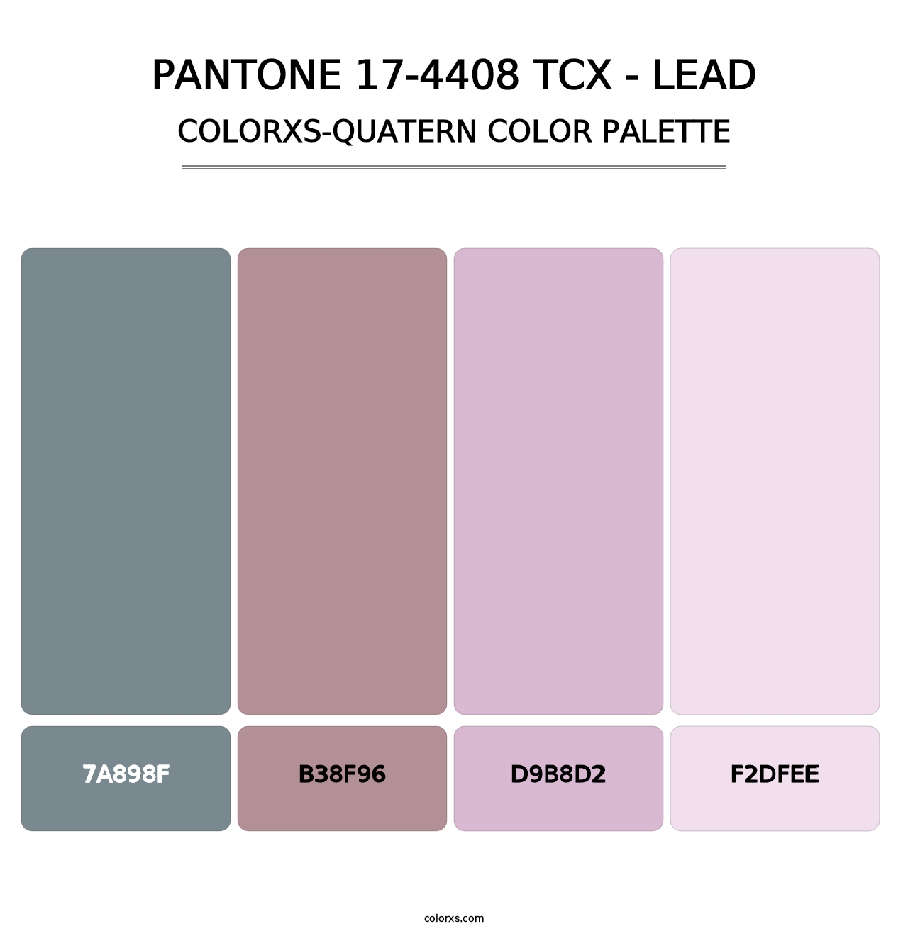 PANTONE 17-4408 TCX - Lead - Colorxs Quatern Palette