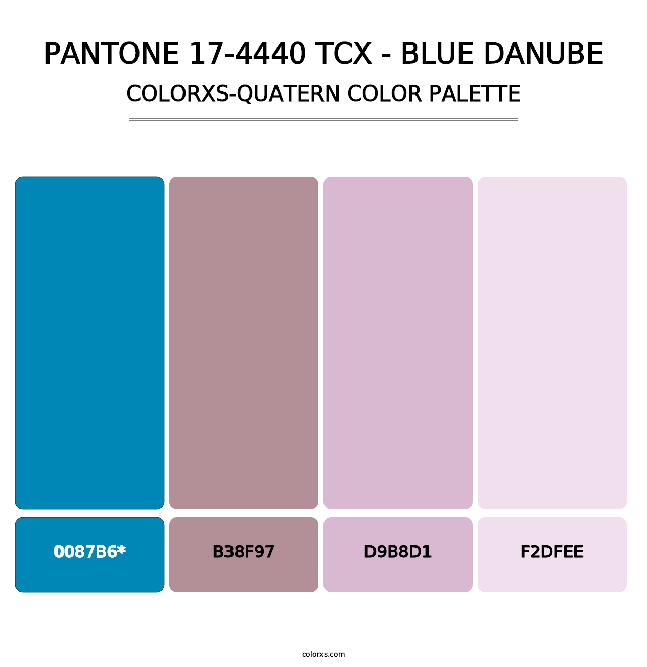 PANTONE 17-4440 TCX - Blue Danube - Colorxs Quatern Palette