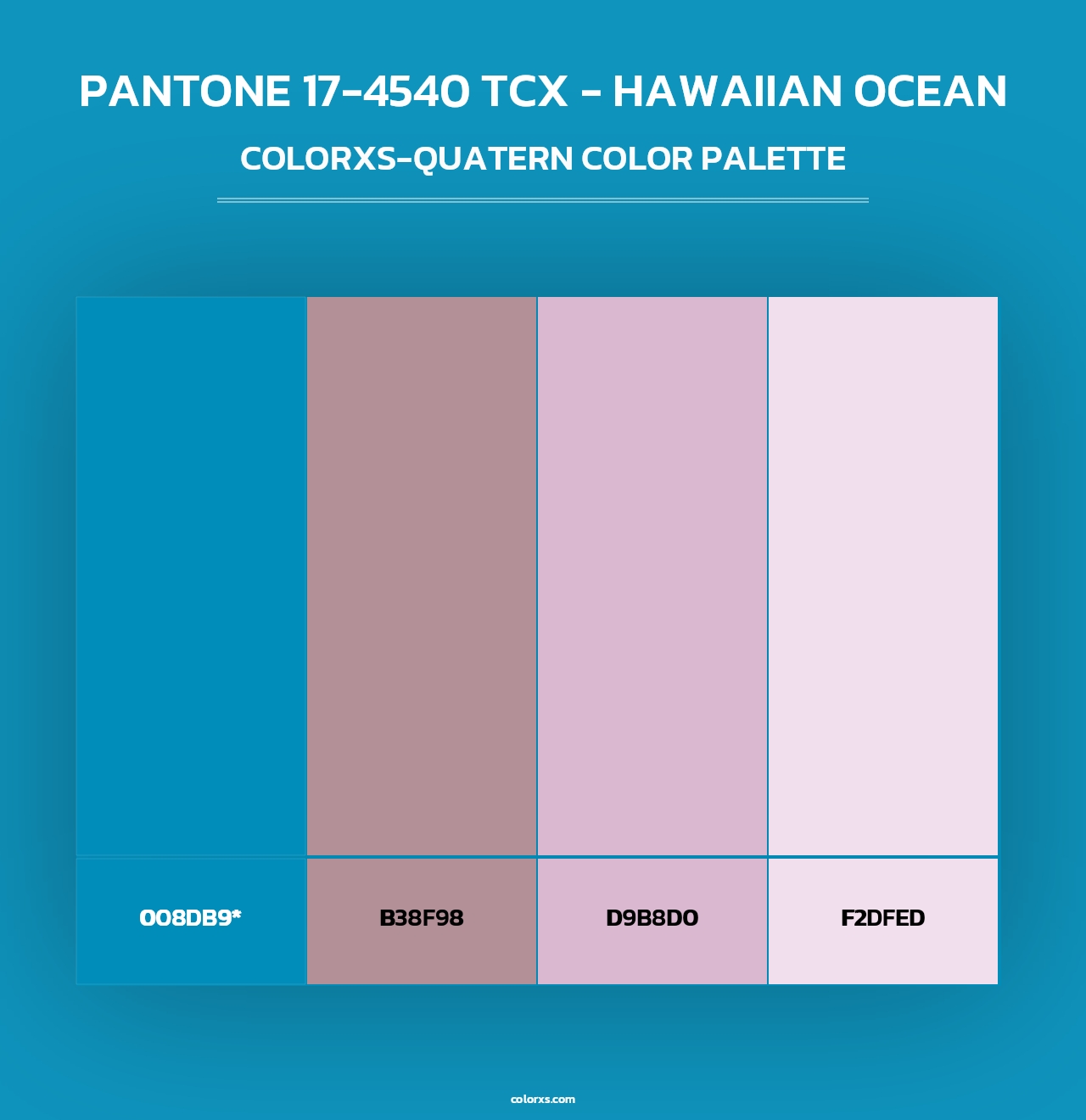 PANTONE 17-4540 TCX - Hawaiian Ocean - Colorxs Quad Palette