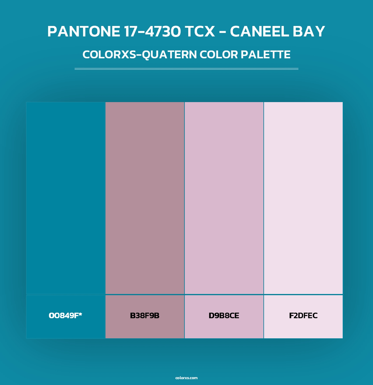 PANTONE 17-4730 TCX - Caneel Bay - Colorxs Quad Palette