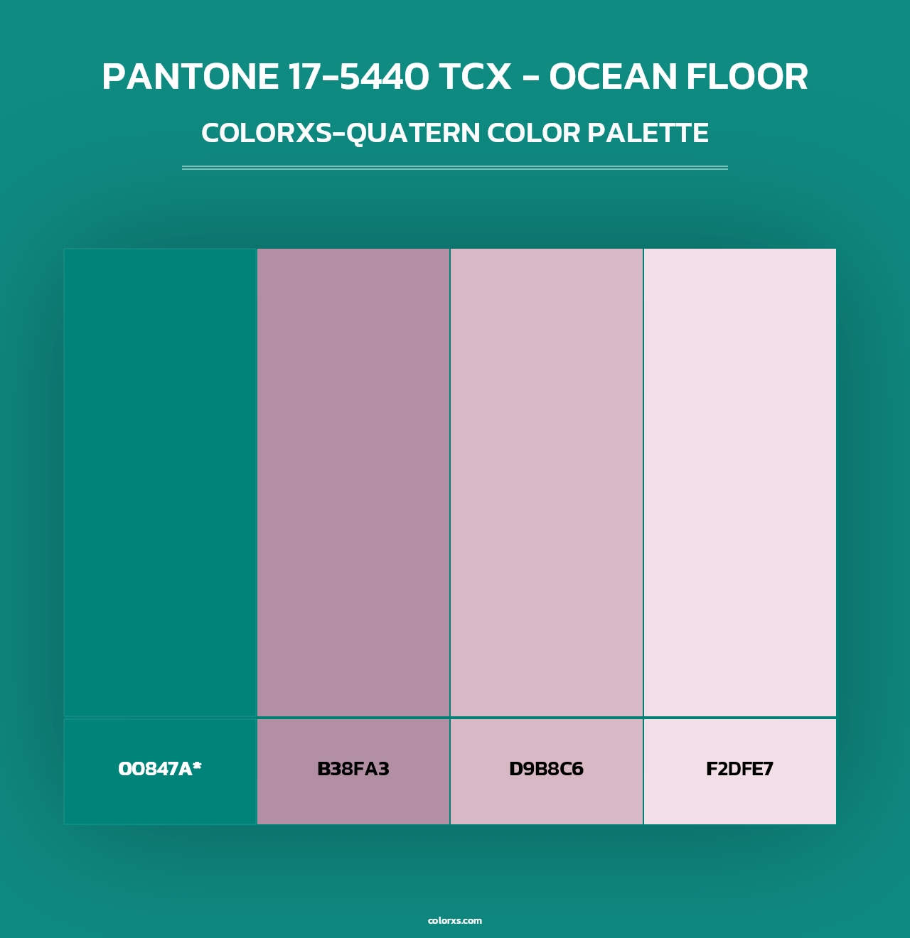 PANTONE 17-5440 TCX - Ocean Floor - Colorxs Quad Palette