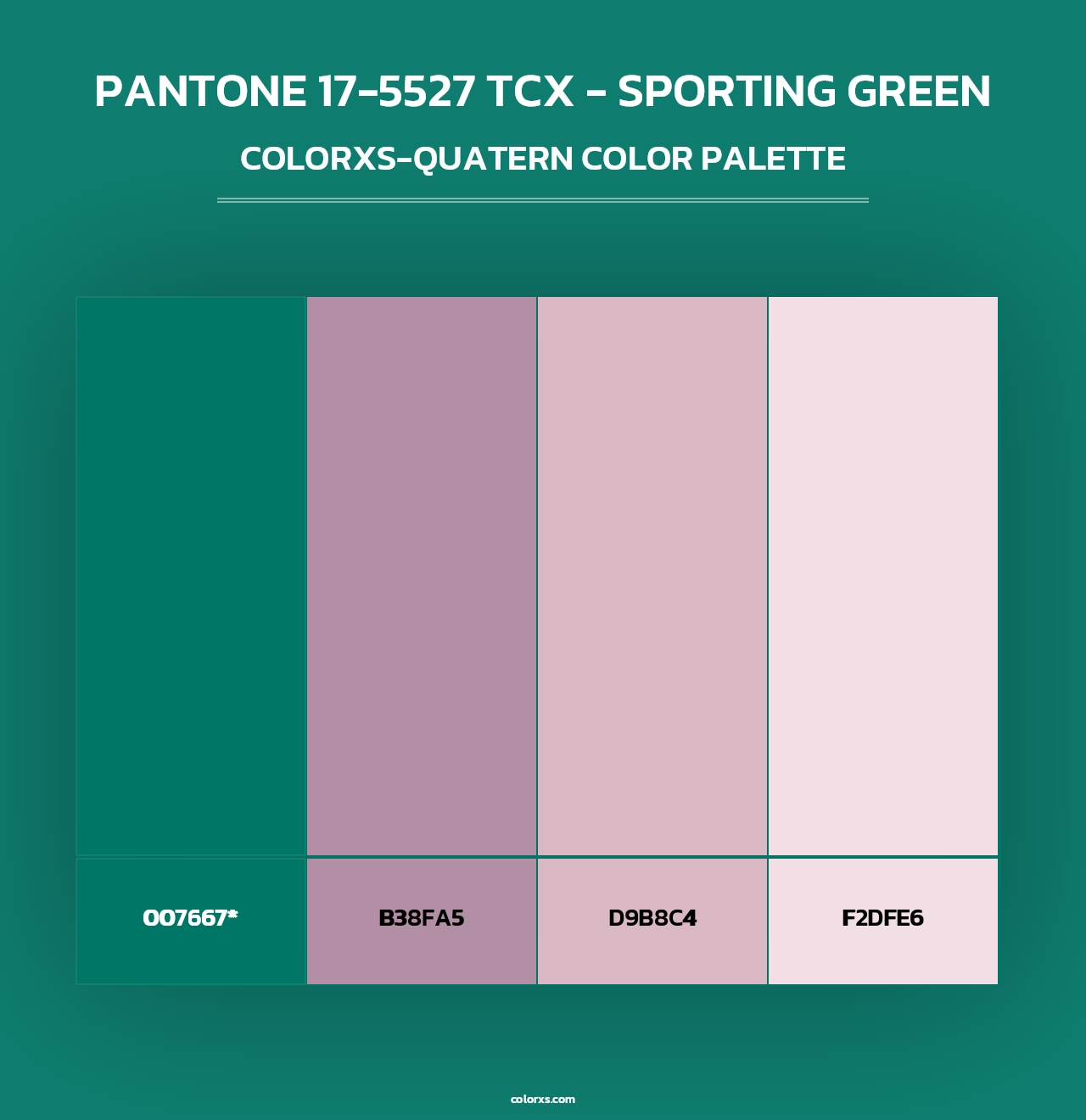 PANTONE 17-5527 TCX - Sporting Green - Colorxs Quad Palette