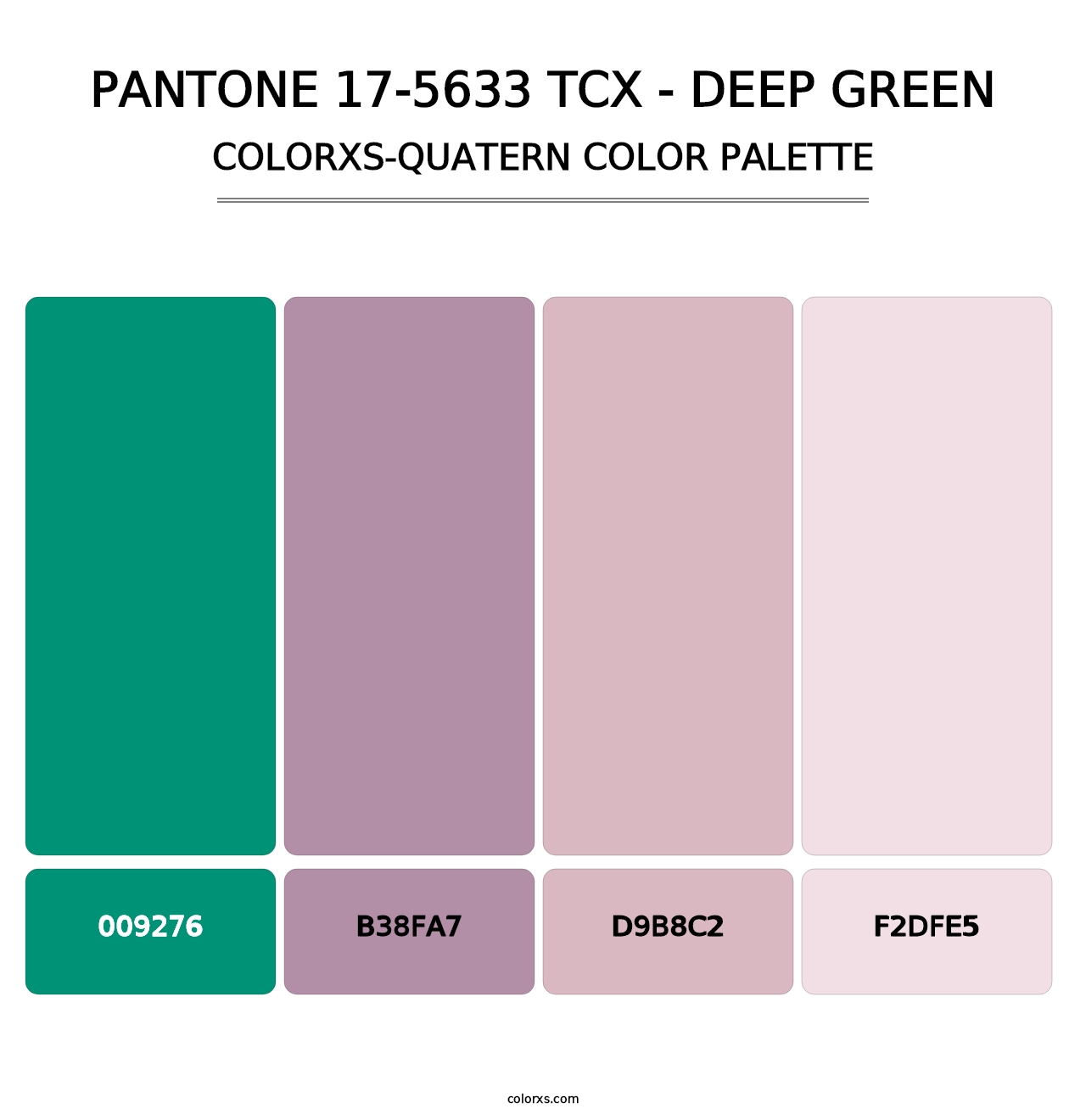 PANTONE 17-5633 TCX - Deep Green - Colorxs Quatern Palette