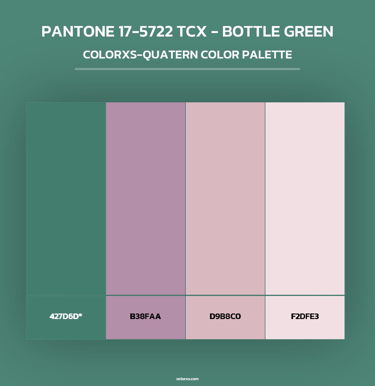 PANTONE 17-5722 TCX - Bottle Green - Colorxs Quad Palette
