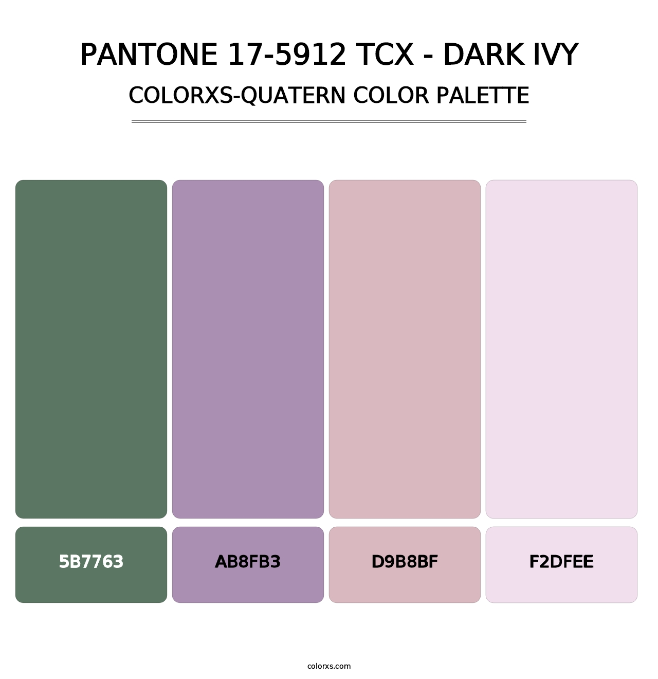 PANTONE 17-5912 TCX - Dark Ivy - Colorxs Quatern Palette