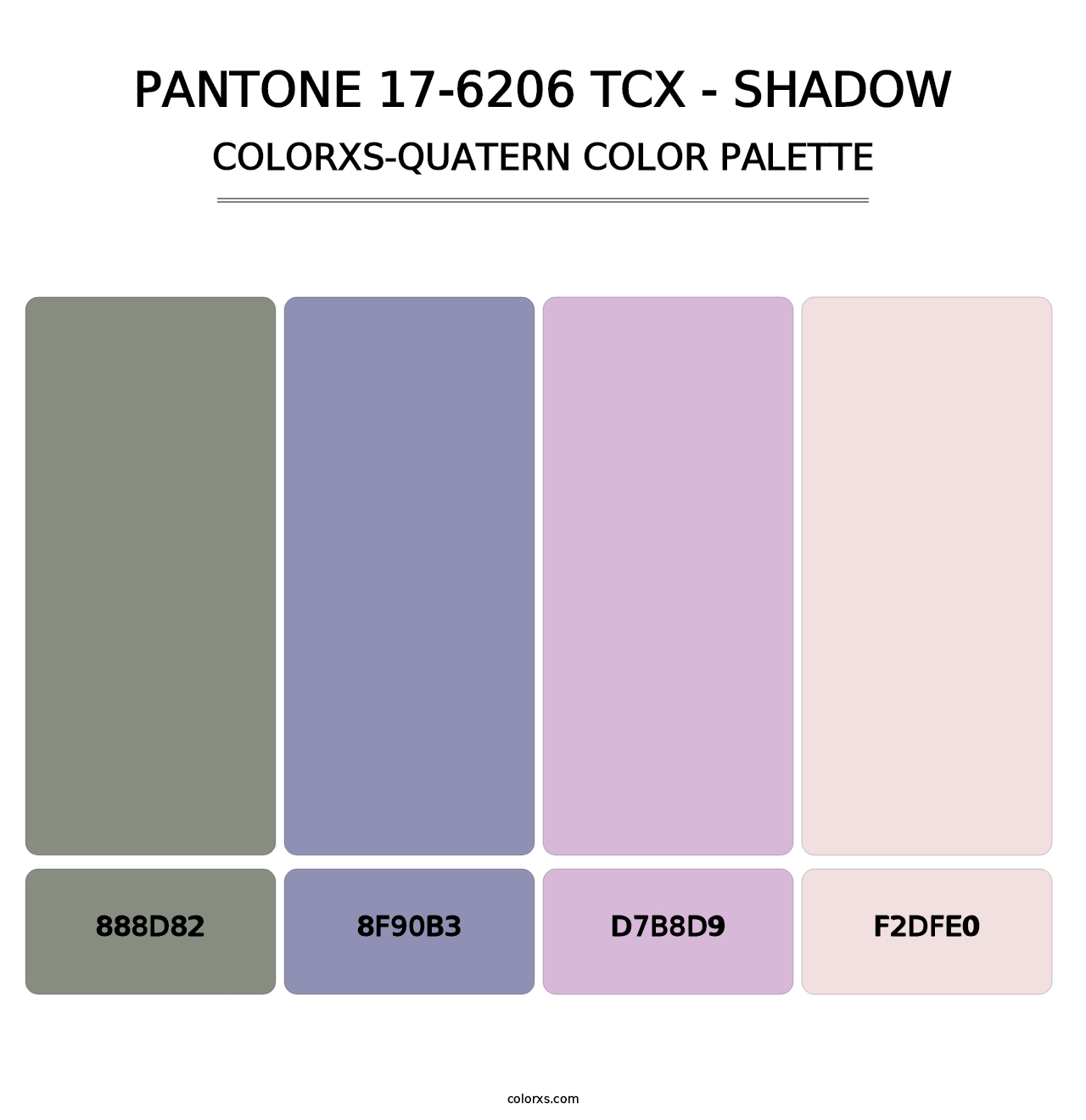 PANTONE 17-6206 TCX - Shadow - Colorxs Quatern Palette