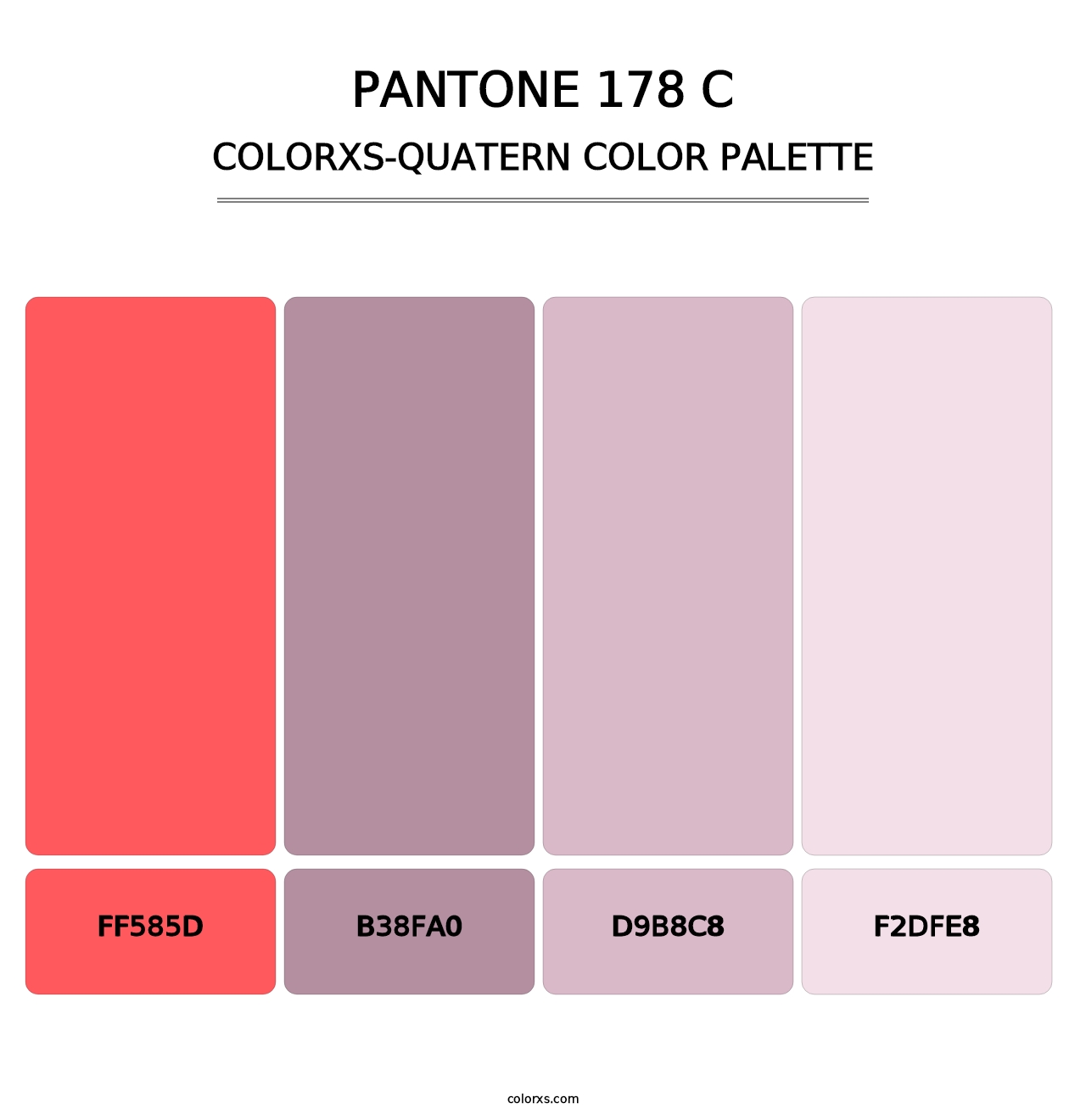 PANTONE 178 C - Colorxs Quatern Palette