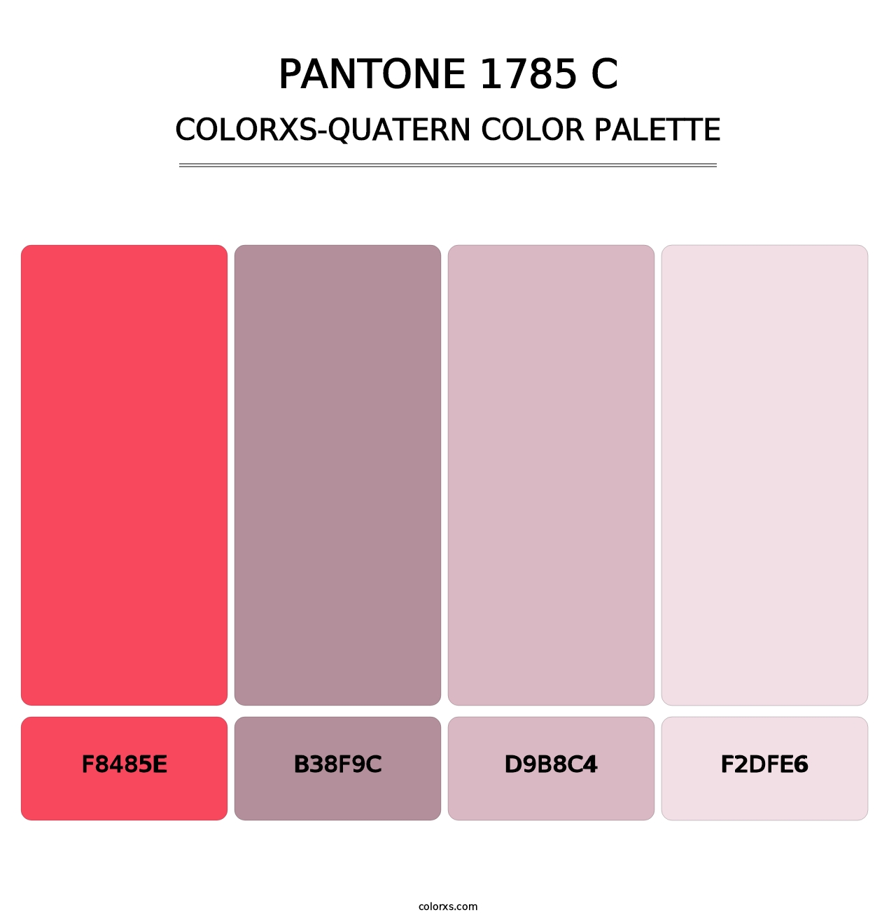 PANTONE 1785 C - Colorxs Quatern Palette