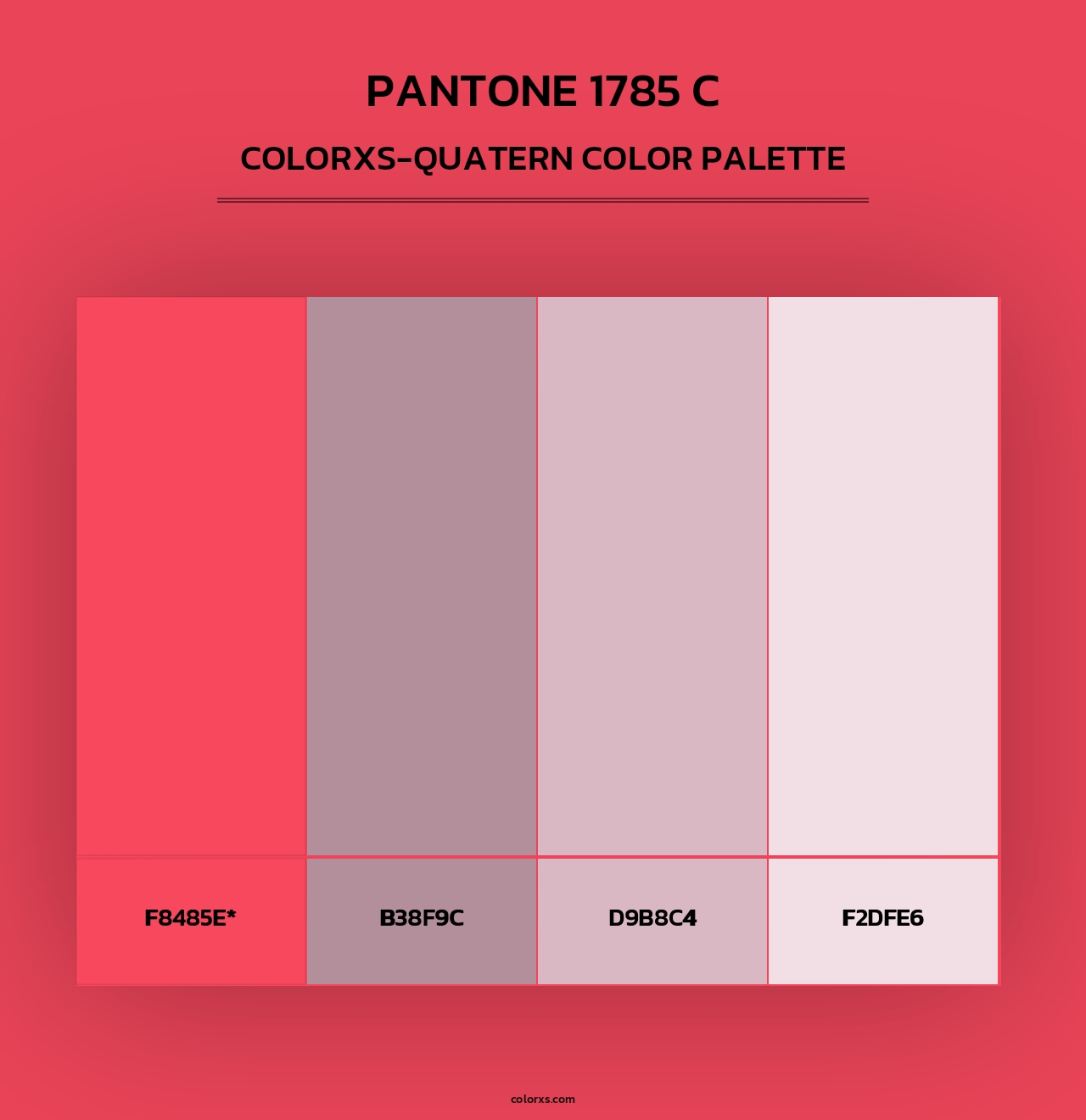 PANTONE 1785 C - Colorxs Quad Palette
