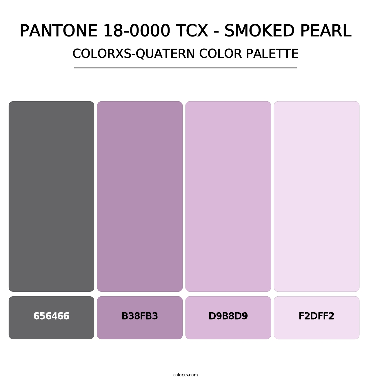 PANTONE 18-0000 TCX - Smoked Pearl - Colorxs Quatern Palette