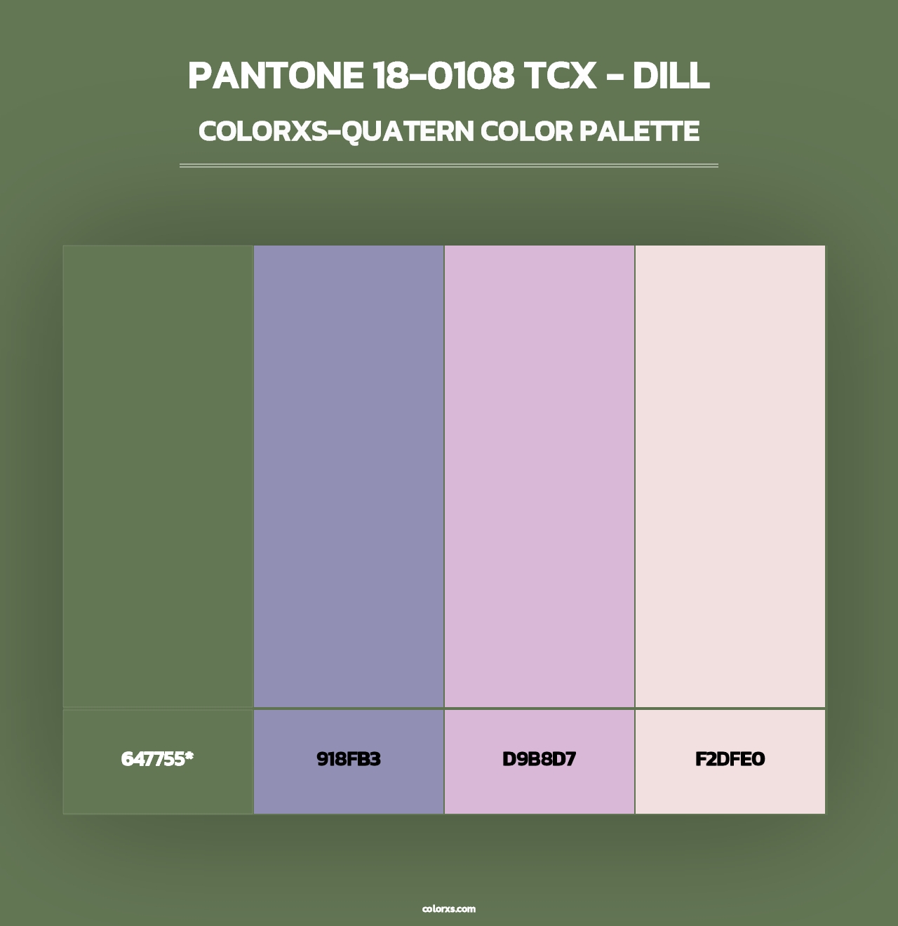 PANTONE 18-0108 TCX - Dill - Colorxs Quatern Palette