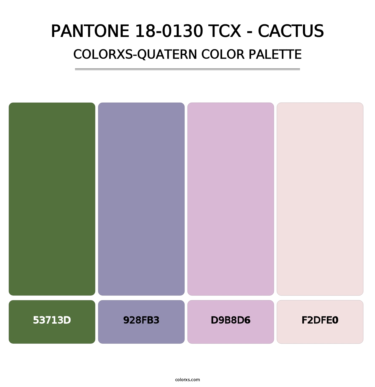 PANTONE 18-0130 TCX - Cactus - Colorxs Quatern Palette