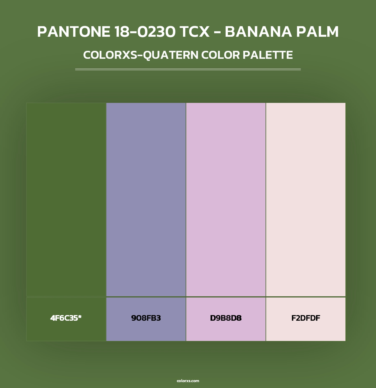 PANTONE 18-0230 TCX - Banana Palm - Colorxs Quad Palette
