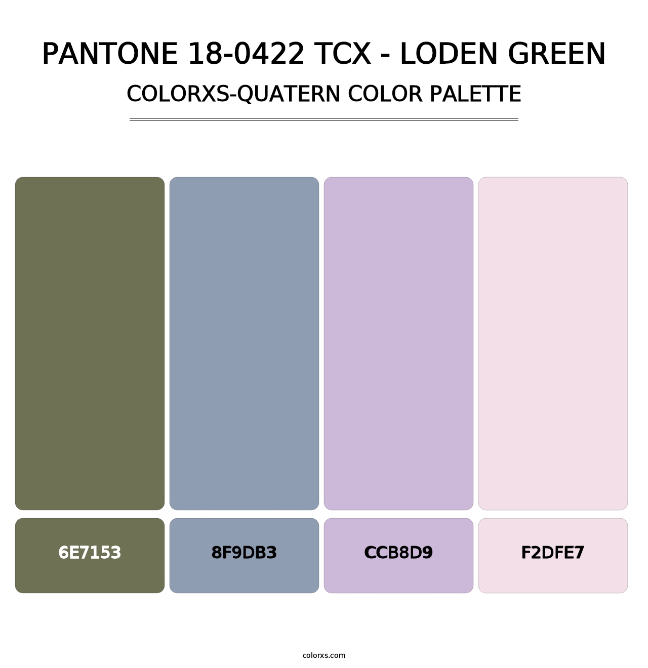 PANTONE 18-0422 TCX - Loden Green - Colorxs Quatern Palette