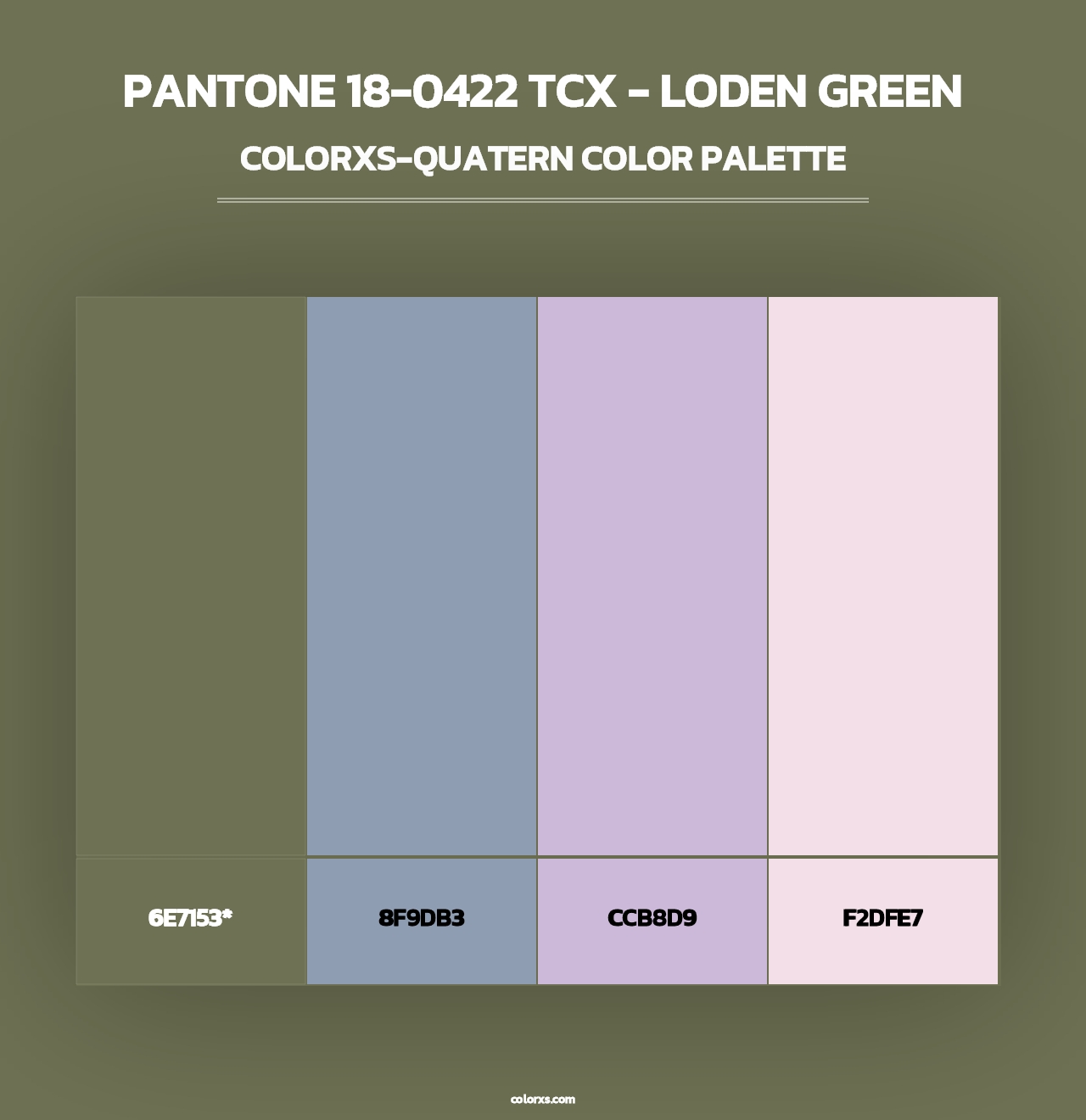 PANTONE 18-0422 TCX - Loden Green - Colorxs Quad Palette