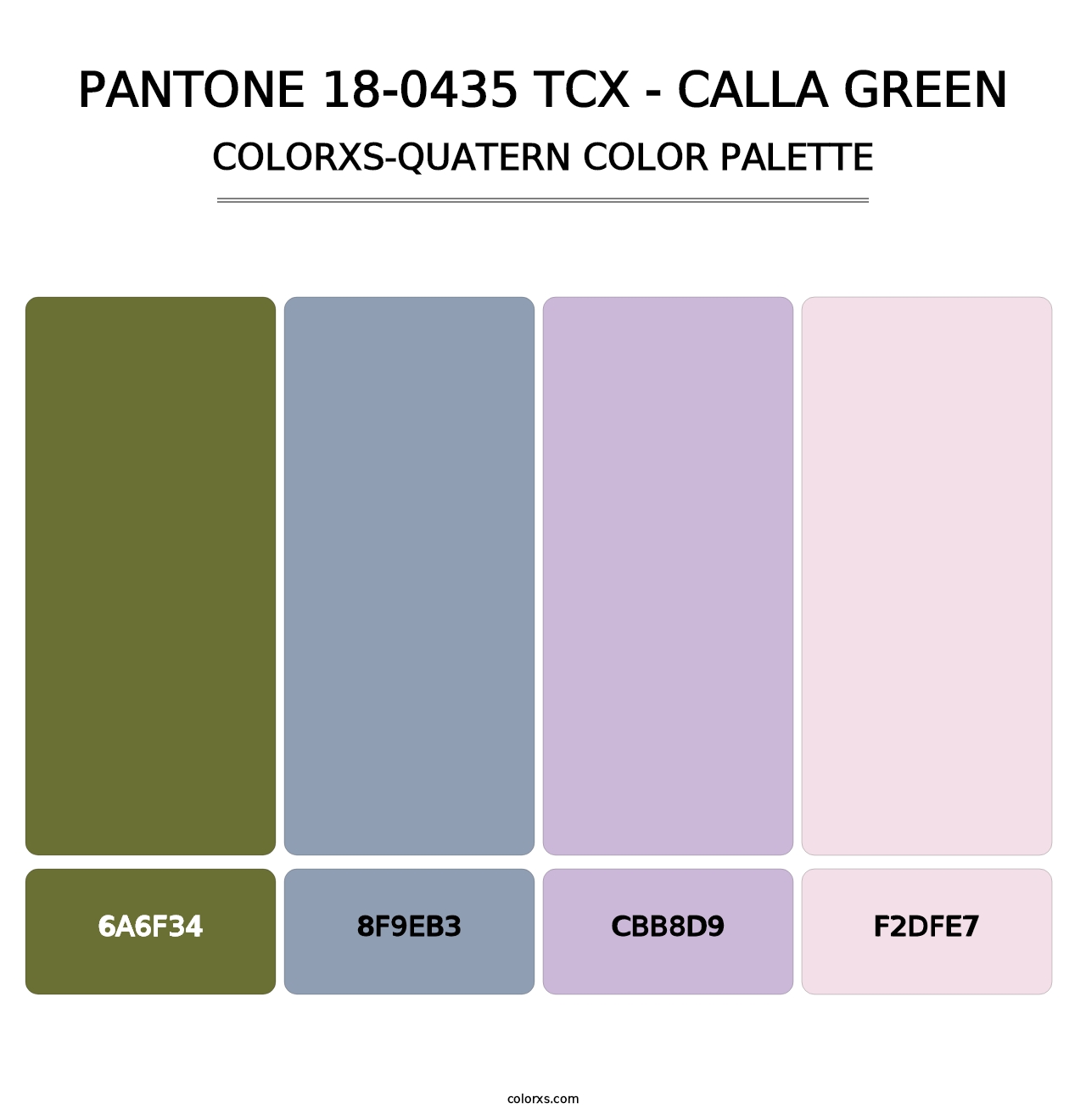 PANTONE 18-0435 TCX - Calla Green - Colorxs Quatern Palette