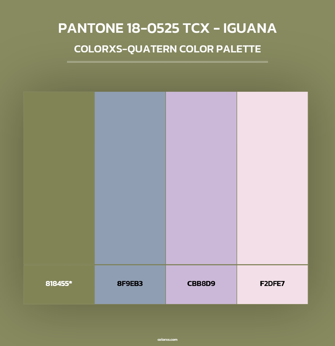 PANTONE 18-0525 TCX - Iguana - Colorxs Quad Palette