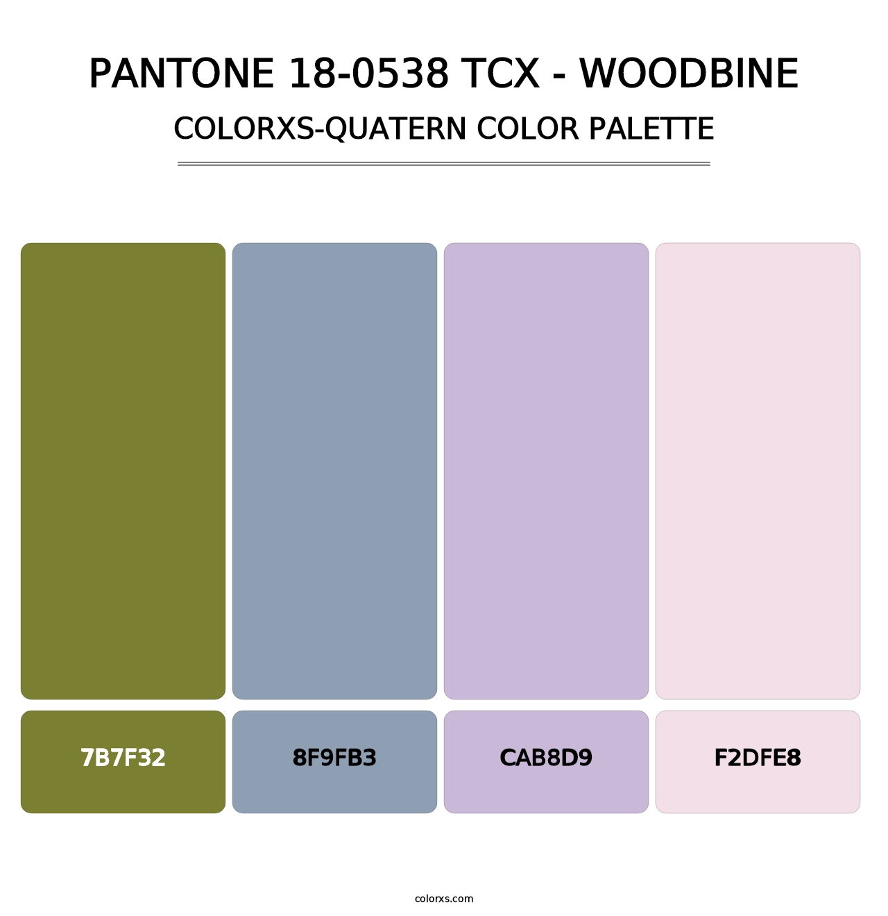 PANTONE 18-0538 TCX - Woodbine - Colorxs Quatern Palette