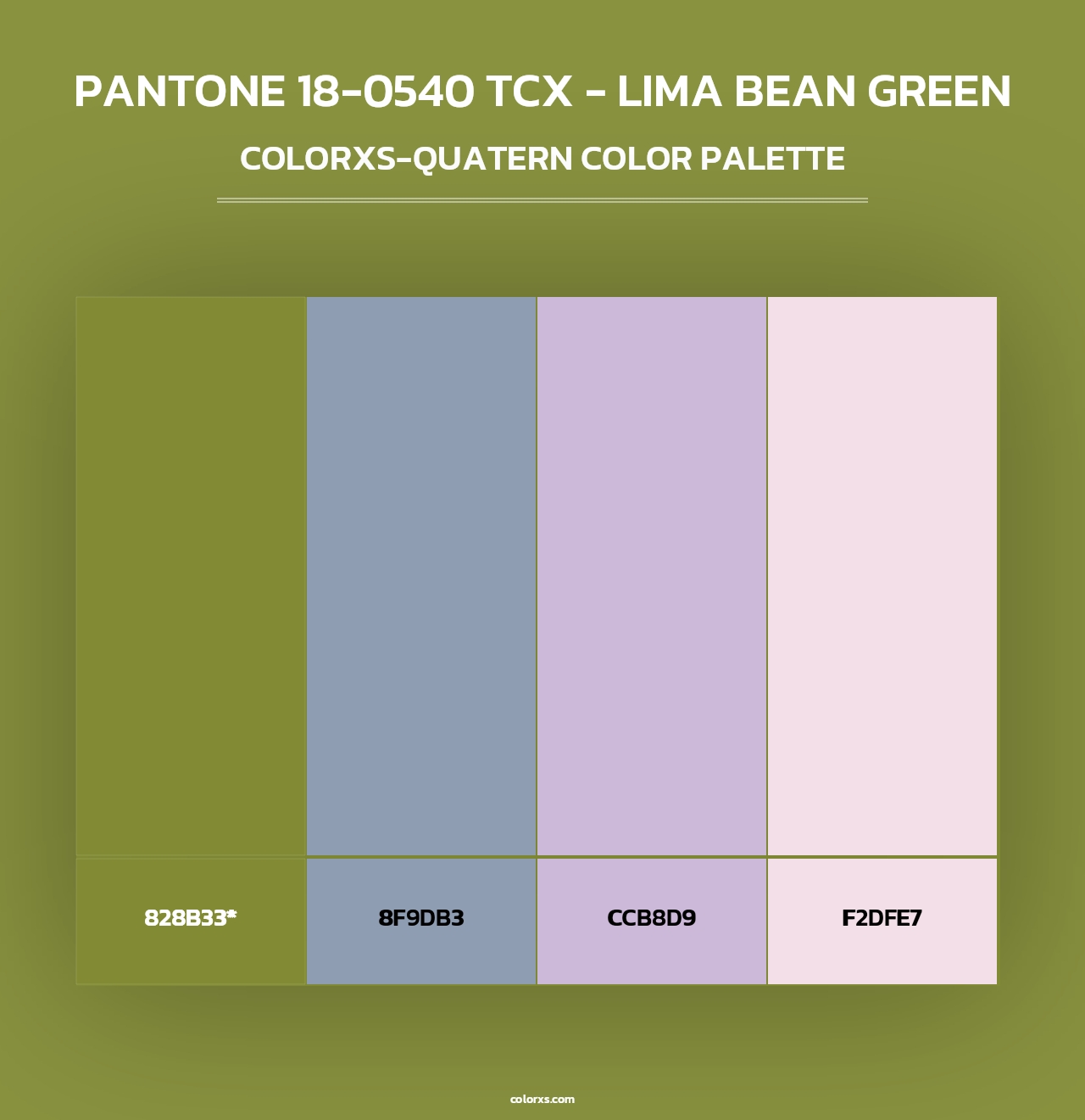 PANTONE 18-0540 TCX - Lima Bean Green - Colorxs Quad Palette
