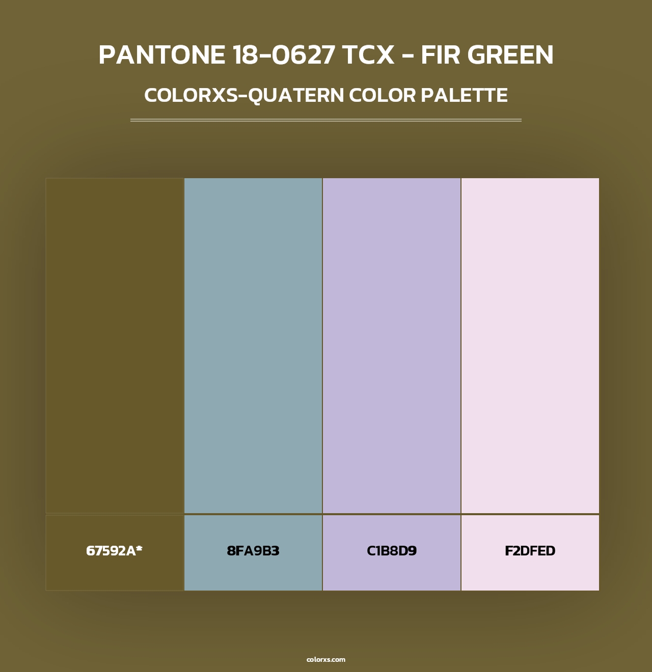 PANTONE 18-0627 TCX - Fir Green - Colorxs Quad Palette