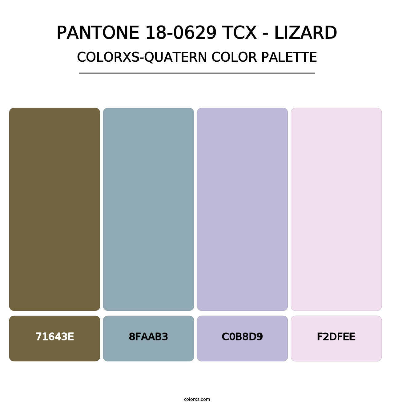 PANTONE 18-0629 TCX - Lizard - Colorxs Quatern Palette