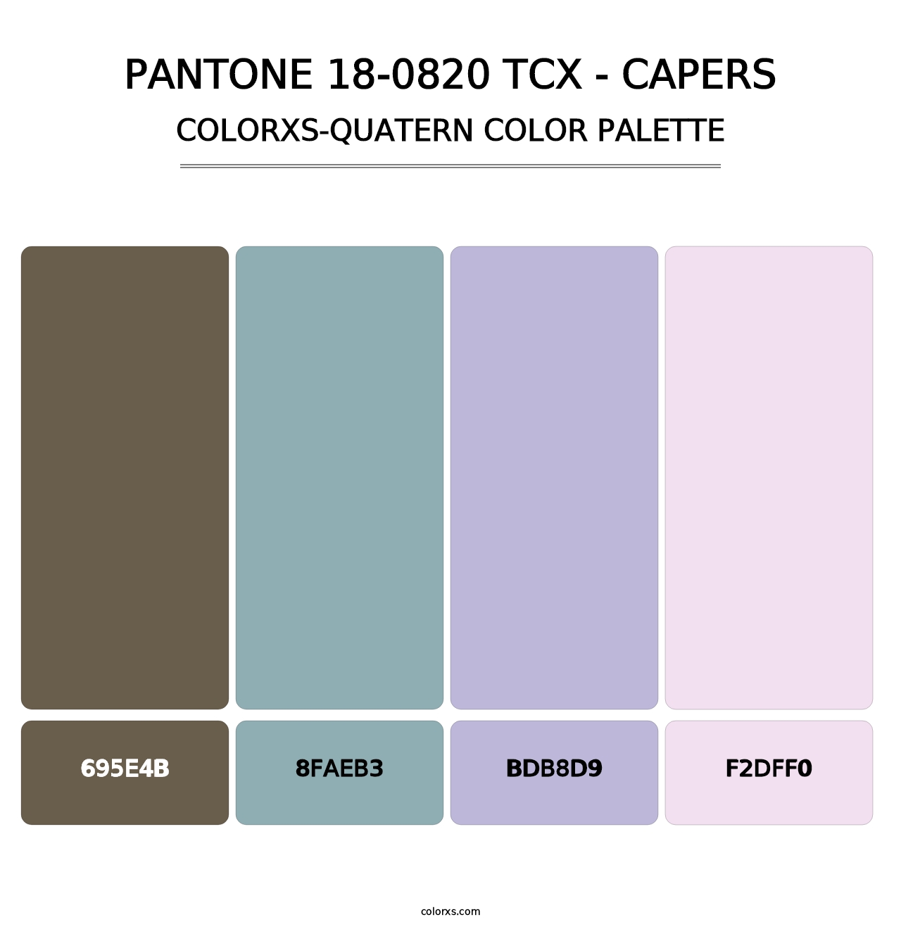 PANTONE 18-0820 TCX - Capers - Colorxs Quatern Palette
