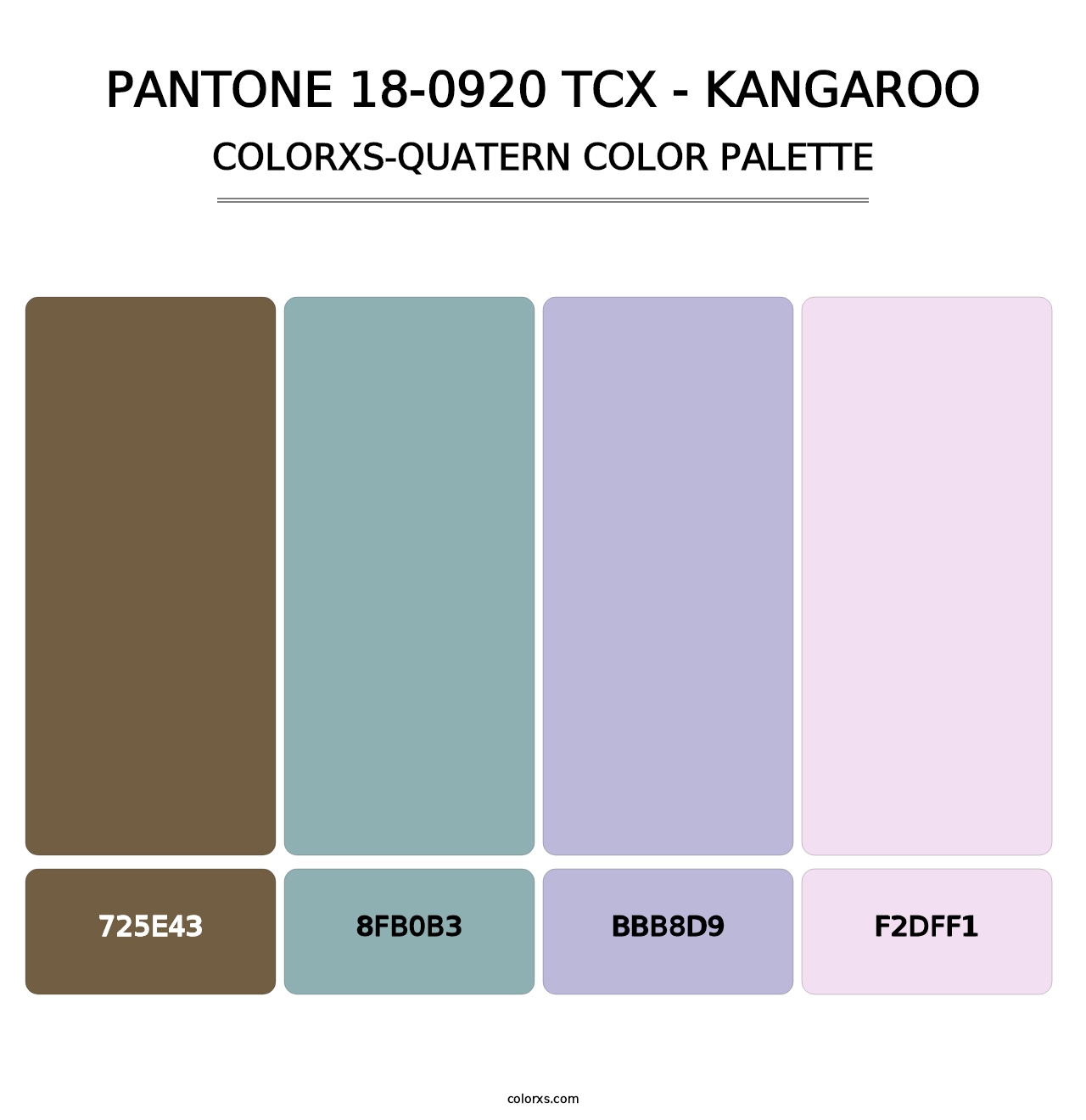 PANTONE 18-0920 TCX - Kangaroo - Colorxs Quatern Palette