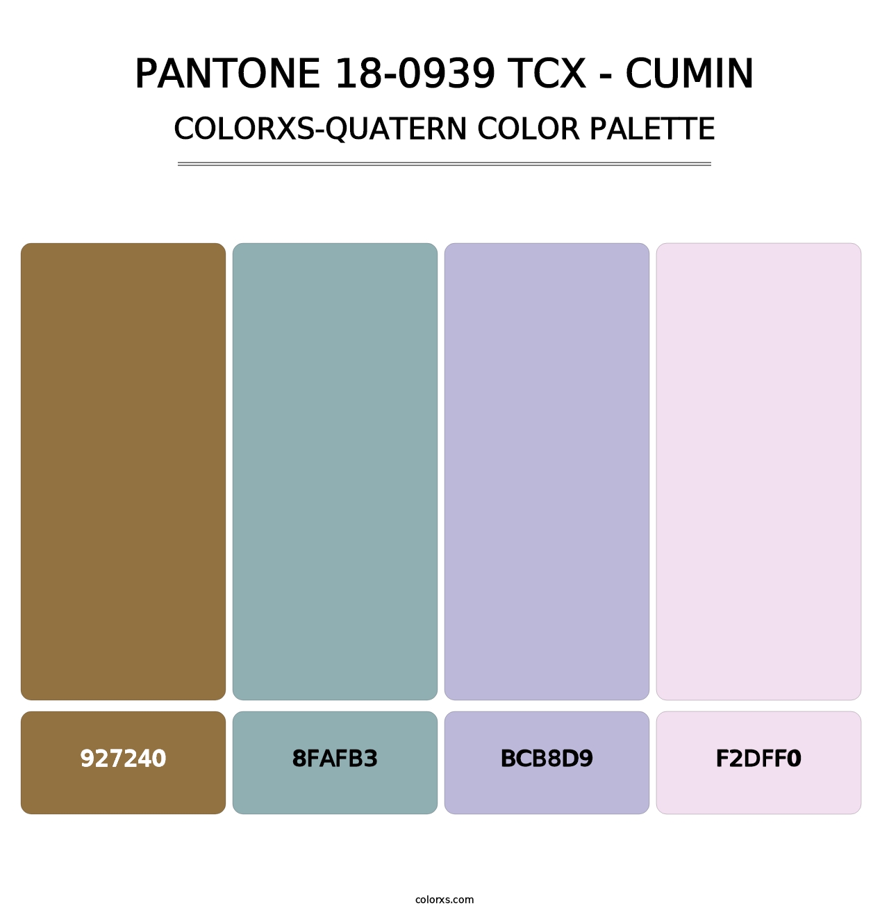 PANTONE 18-0939 TCX - Cumin - Colorxs Quatern Palette
