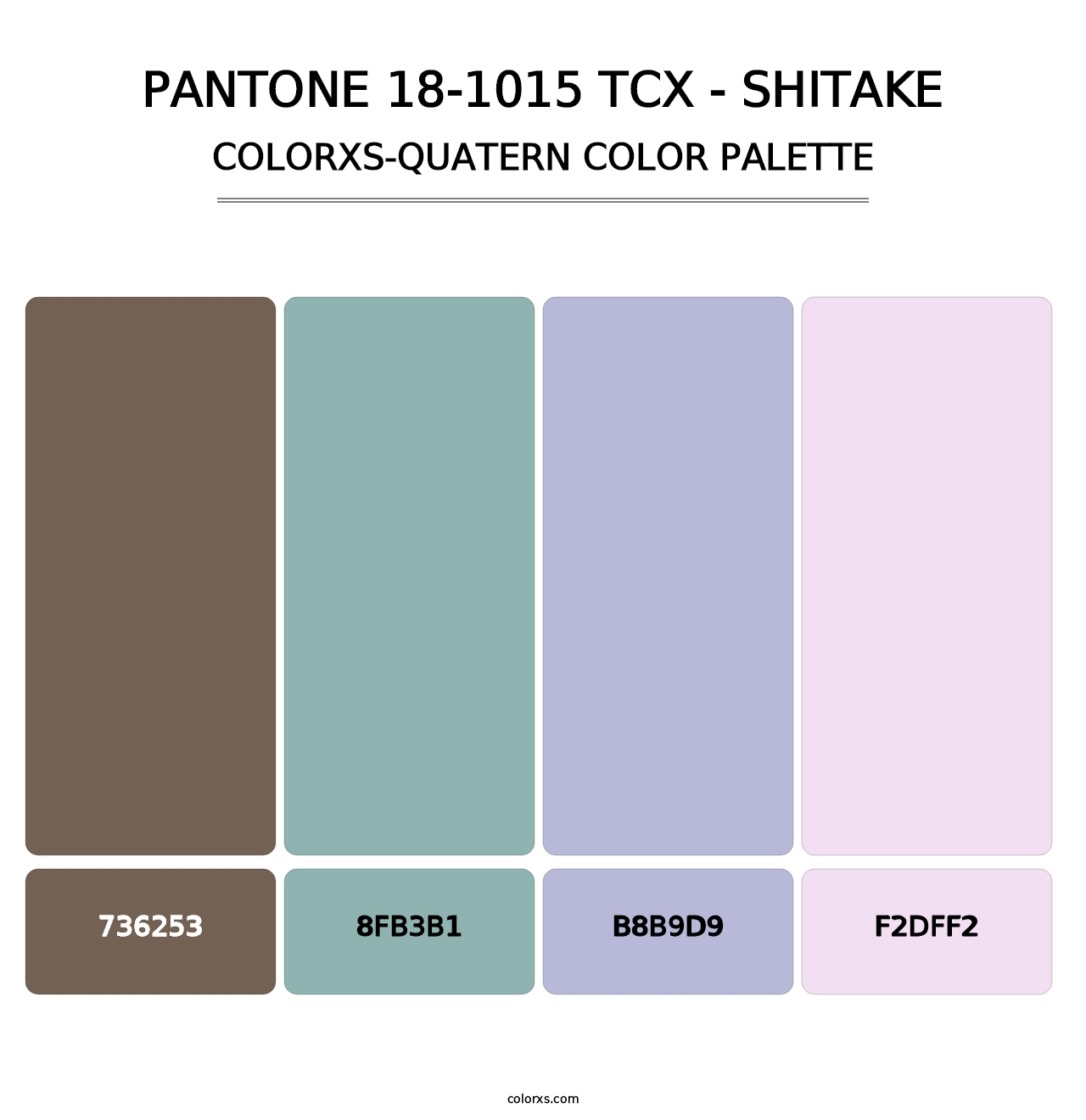 PANTONE 18-1015 TCX - Shitake - Colorxs Quatern Palette