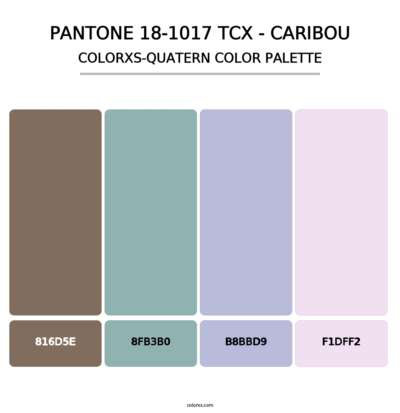 PANTONE 18-1017 TCX - Caribou - Colorxs Quatern Palette