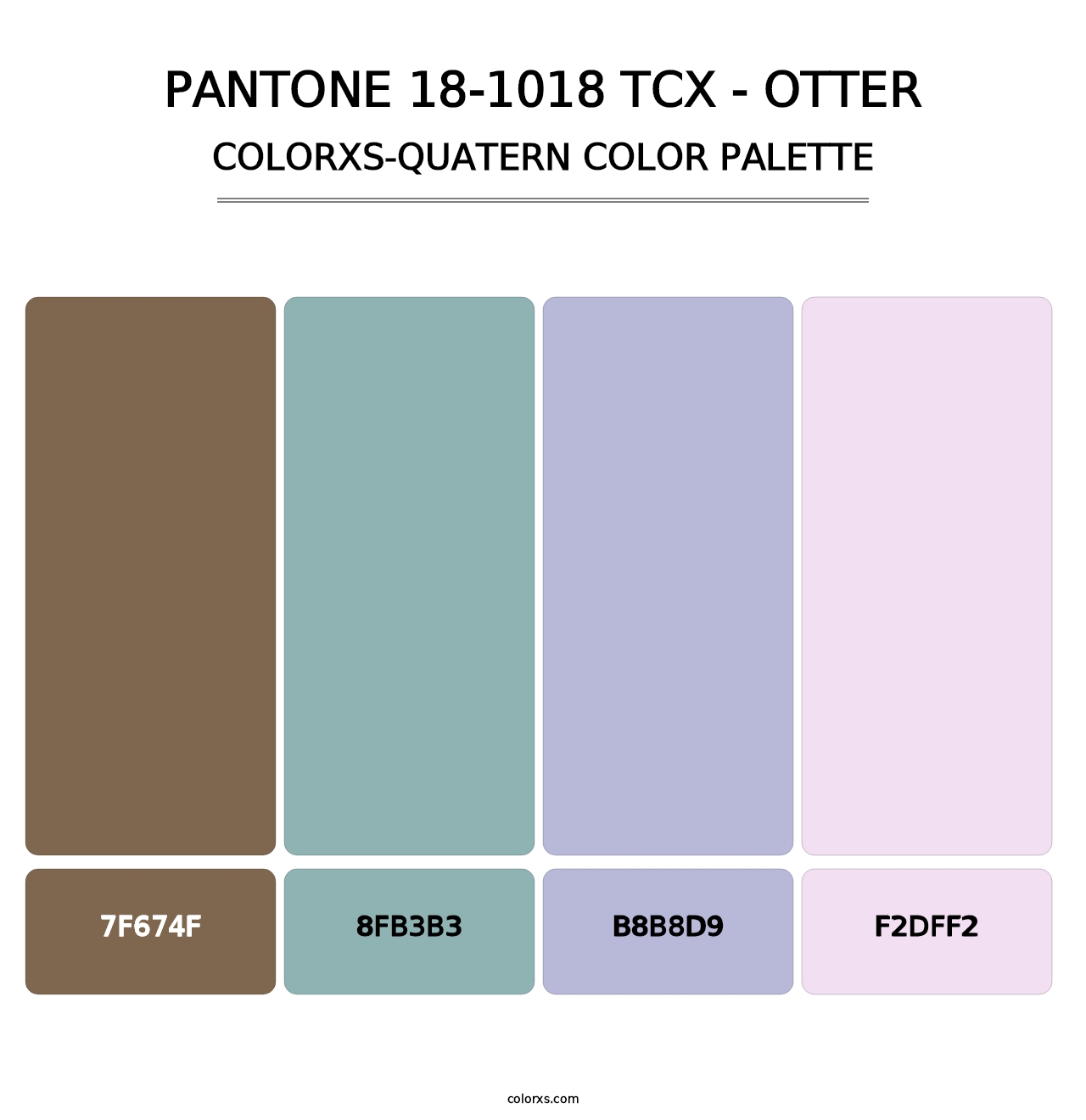 PANTONE 18-1018 TCX - Otter - Colorxs Quatern Palette